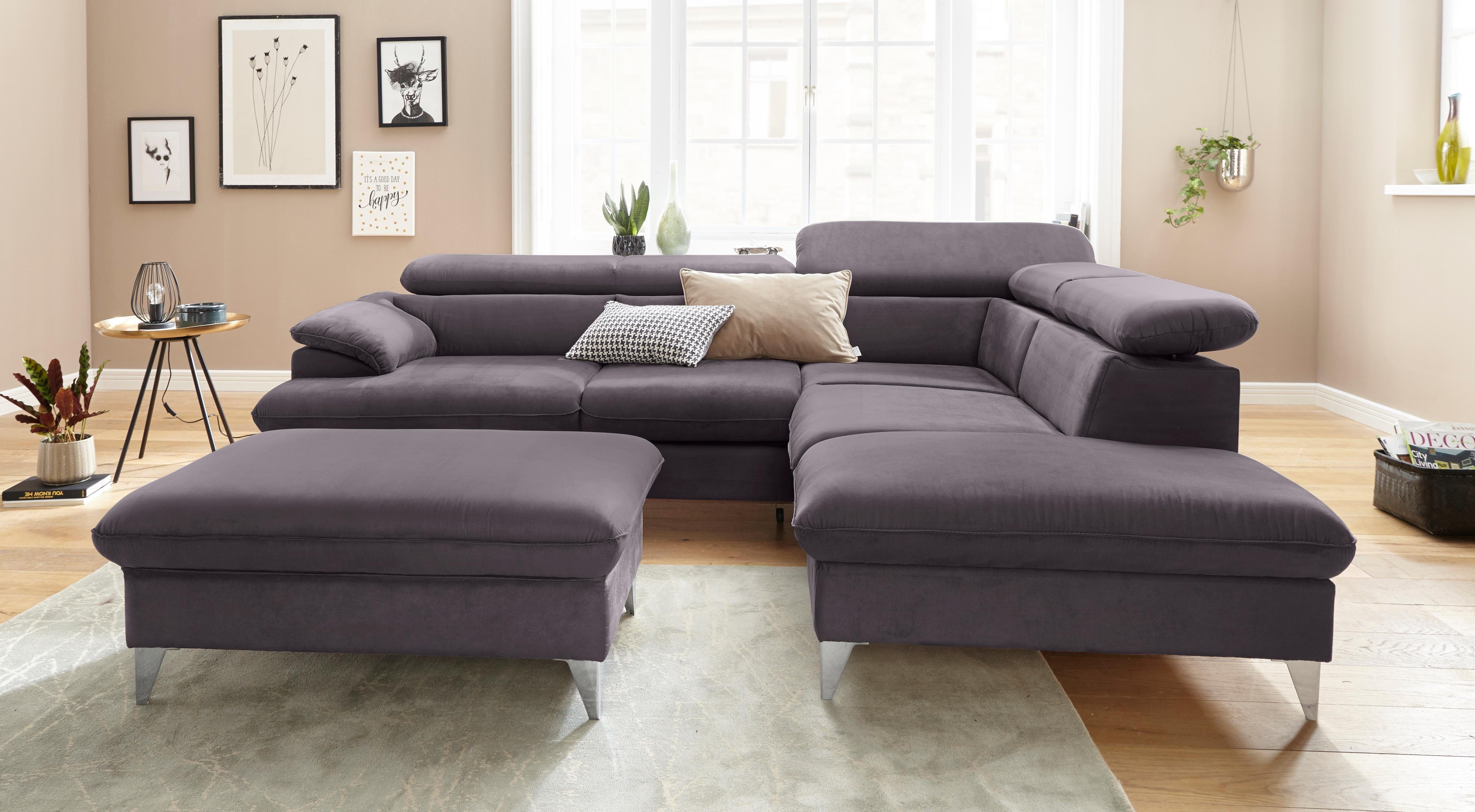 COTTA Polstergarnitur "Caluso L-Form", Set bestehend aus: Ecksofa mit Kopft günstig online kaufen