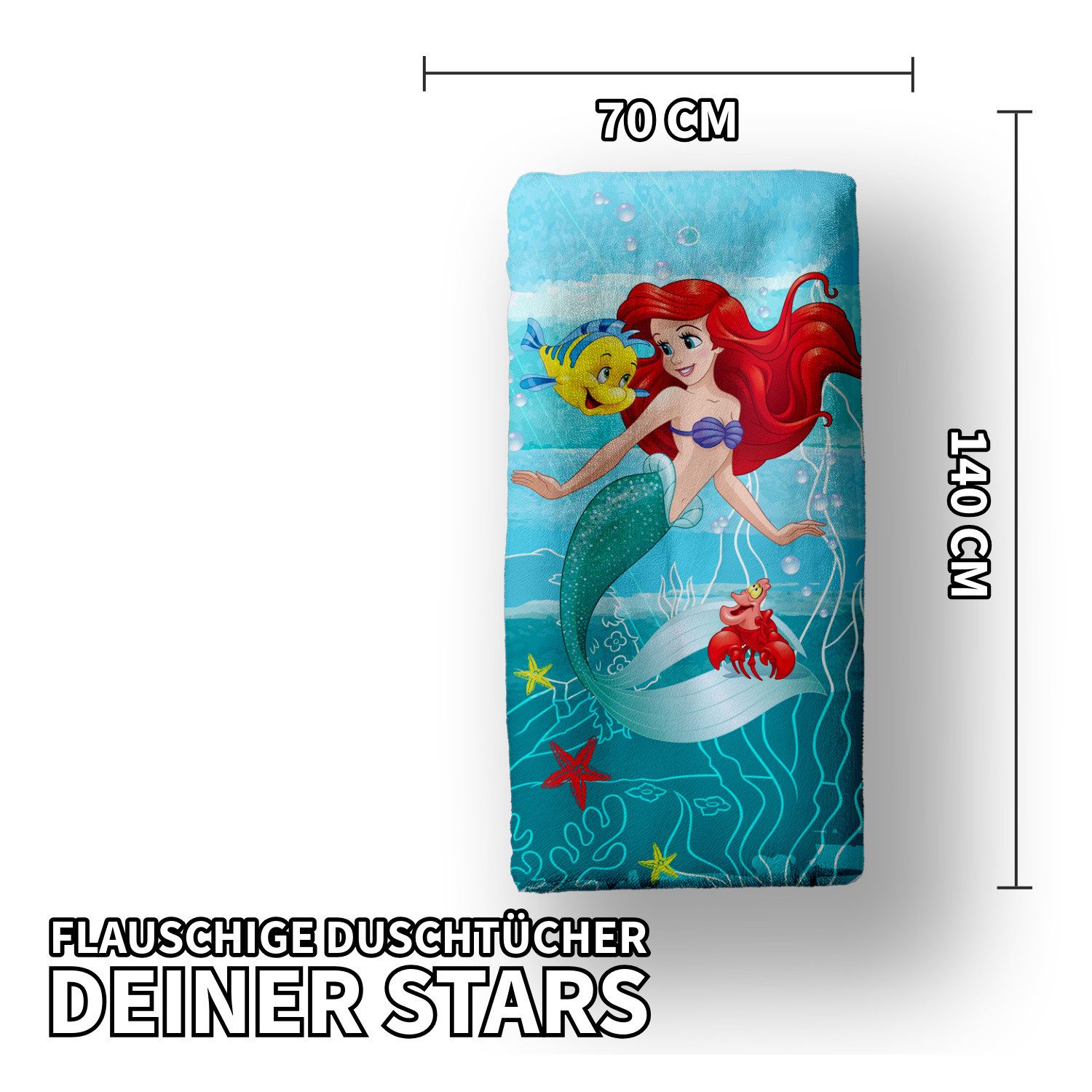 Jerry Fabrics Handtücher Disney Arielle Duschtuch günstig online kaufen