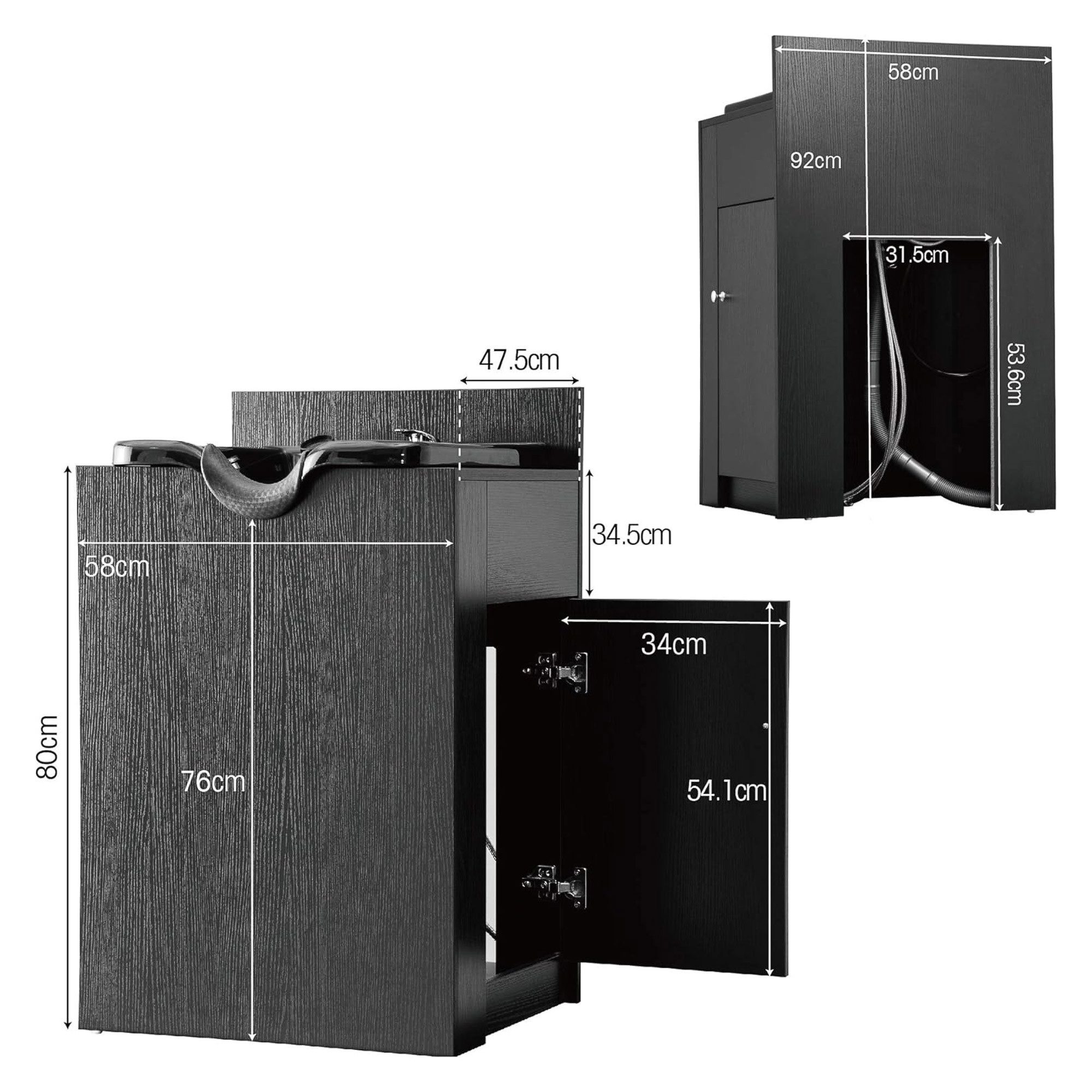 Barberpub Waschtisch Barberpub professionelle Waschtisch 7134BK, mit rückwä günstig online kaufen