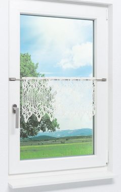 Scheibengardine Arabeske, Plauener Spitze®, (1 St), transparent, HxB 30x41.5cm
