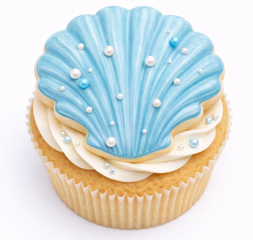immer Muffinform Edelstahl Backform-Set Muffinblech 12 Muffin/Cupcake- und 12 Muscheln, (Muffinblech-Set 2-tlg)
