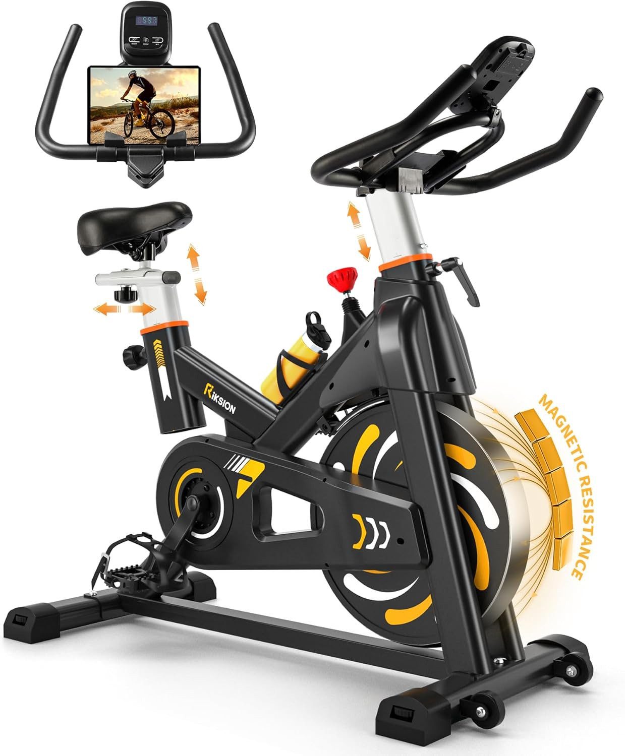 Heimtrainer Fahrrad mit App, Magnetwiderstand Stationäres Fahrrad für Zuhause