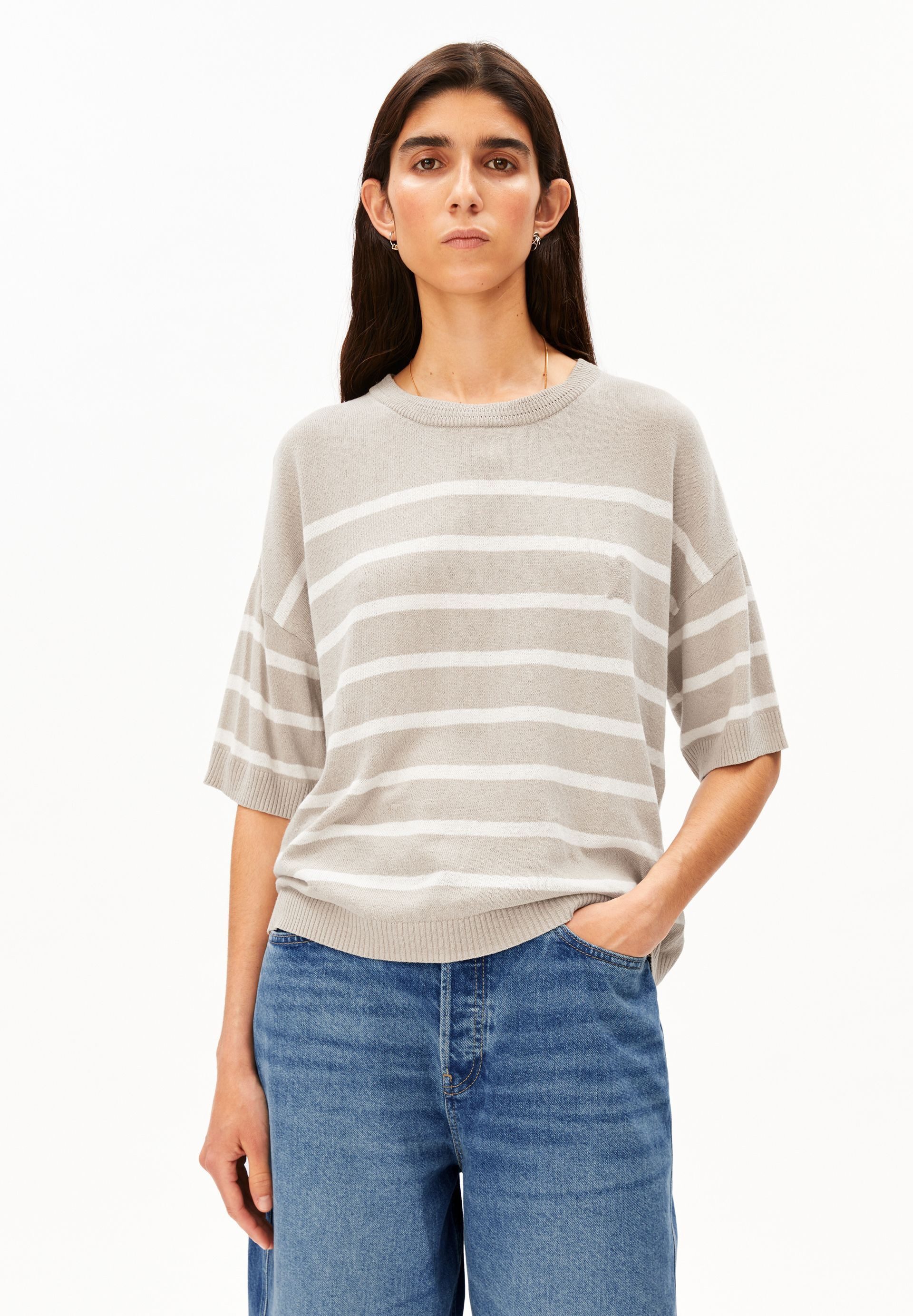 Armedangels T-Shirt STRIPE Strickshirt aus Leinen-Mix Relaxed Fit