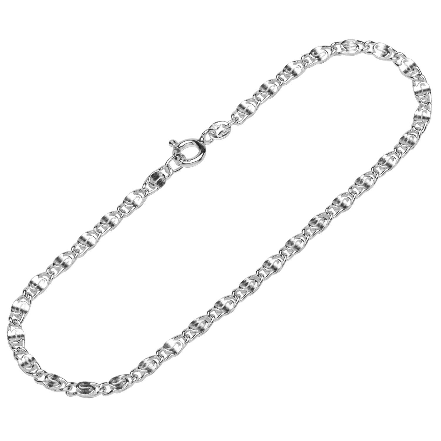 Silberarmband Armband 925 Sterling Silber 19cm S Panzerkette run