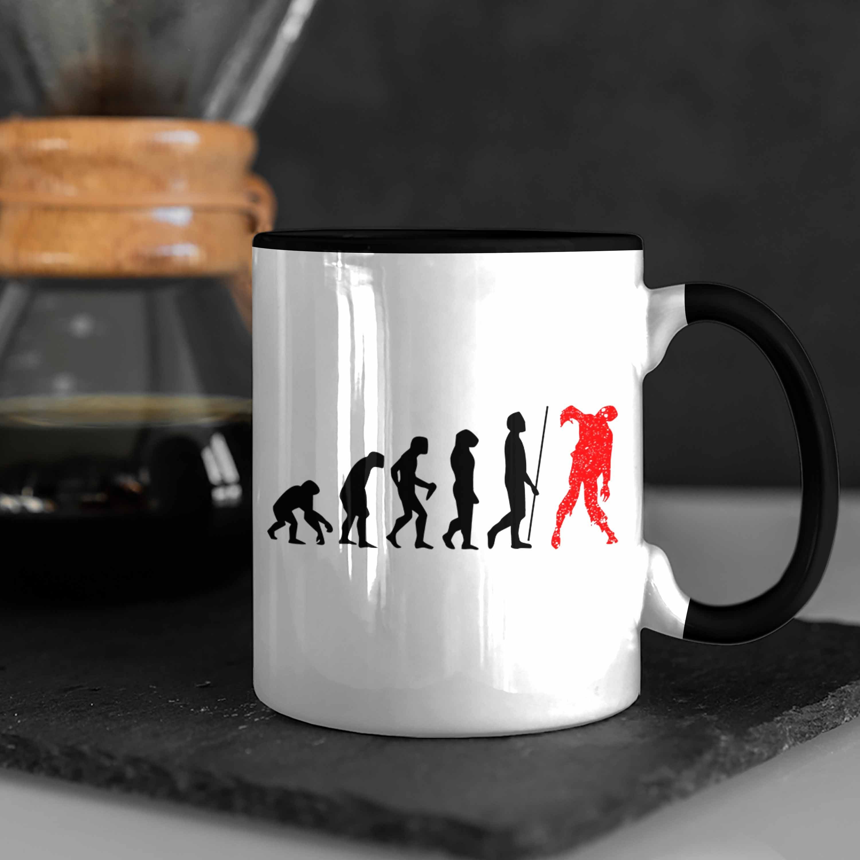 Dabbing Tasse Dekoration Skelet Halloween Schwarz Becher Trendation Kürbis Tasse