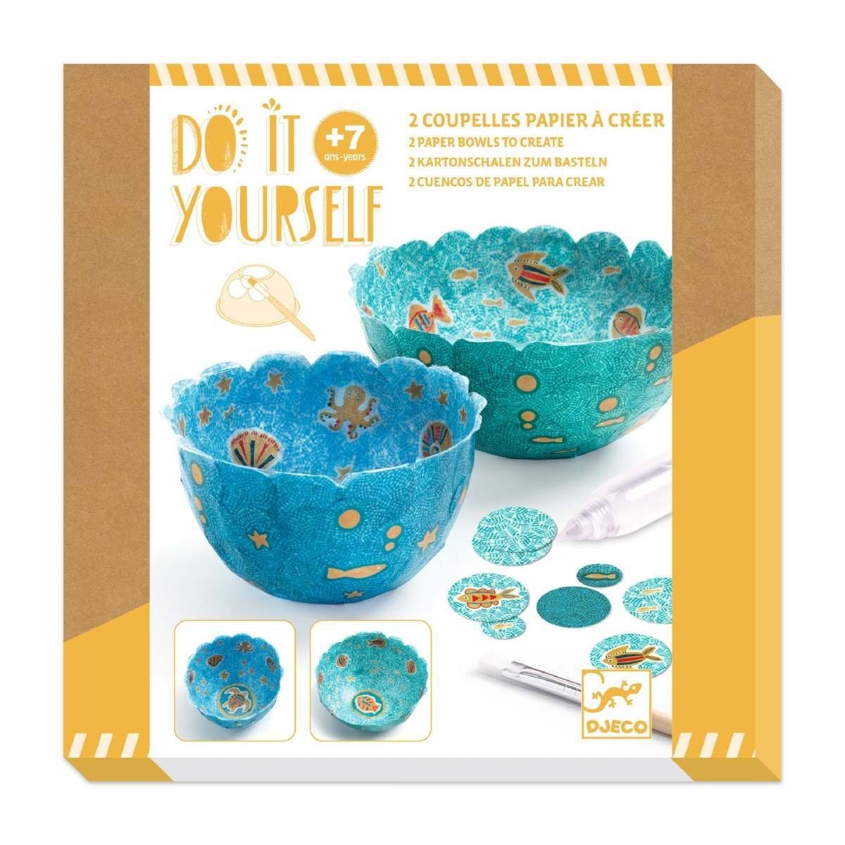 DJECO Kreativset DIY Schalen basteln für Kinder ab 7 Jahren