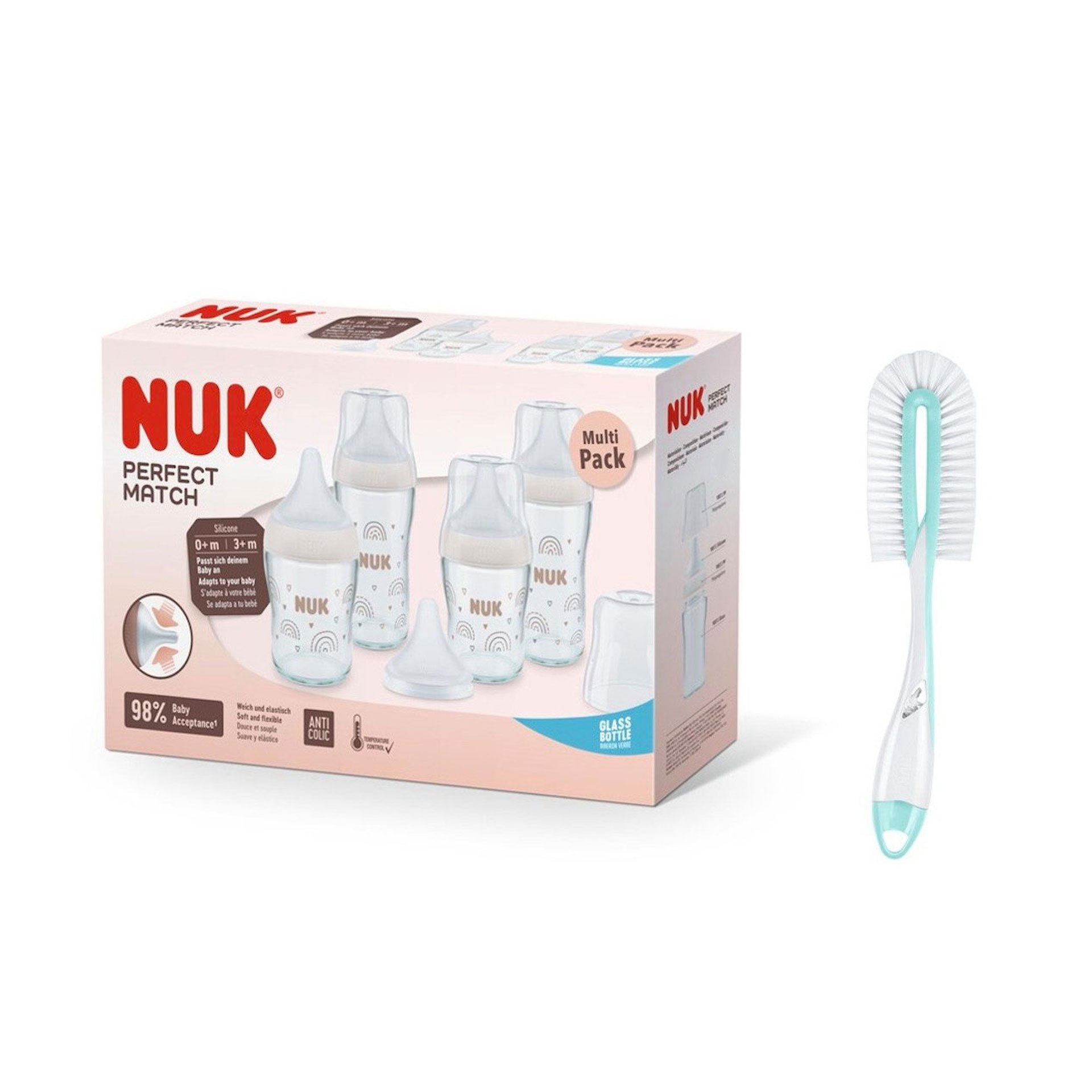 Babyflasche NUK Perfect Match Glas-Babyflaschen set