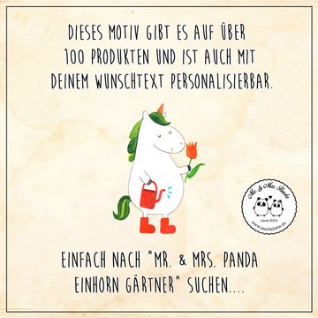 Mr. & Mrs. Panda Tasse Einhorn Gärtner - Weiß - Geschenk, Einhörner, Unicorn, Luftballon, Ta, Keramik, Farbiger Löffel