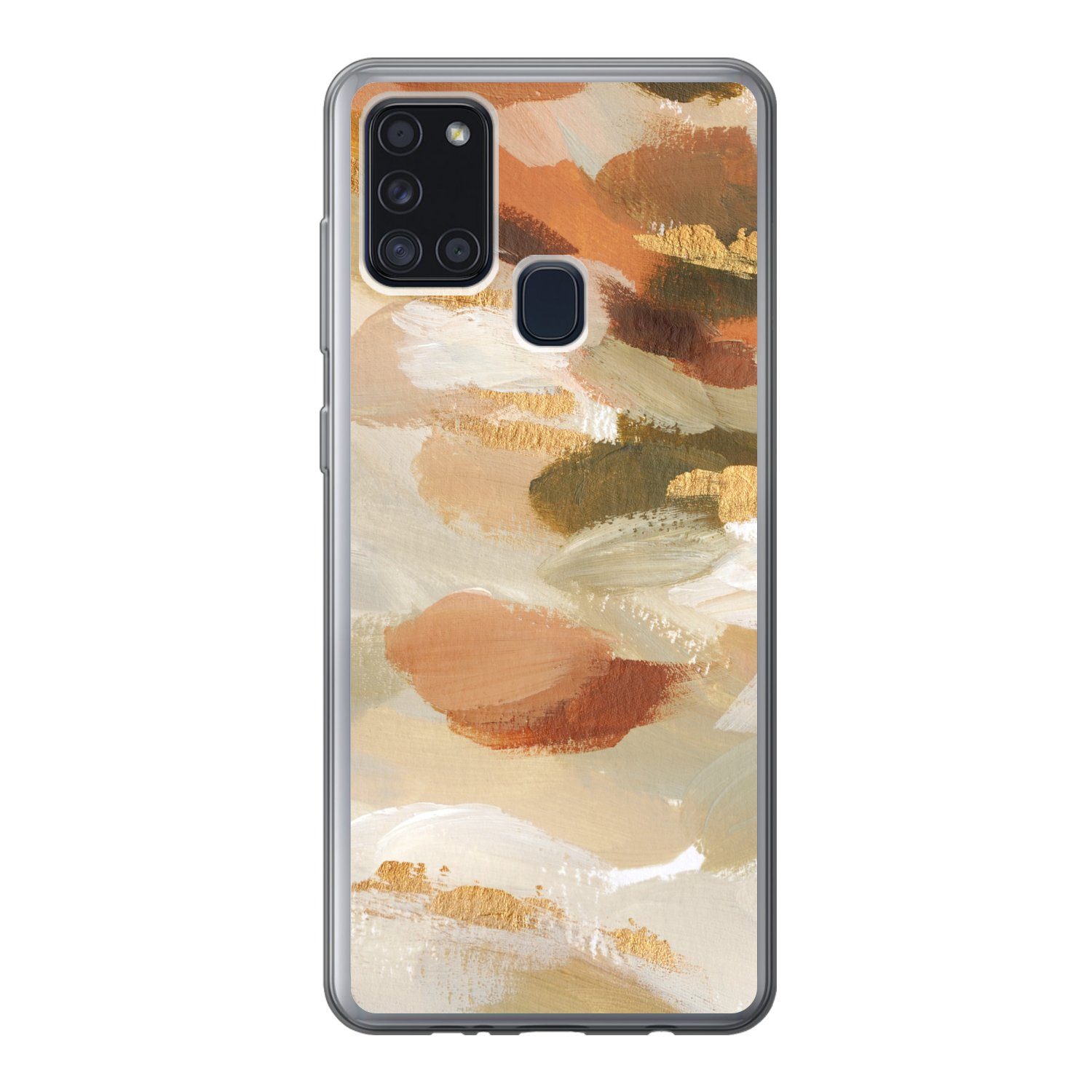 Handyhülle für Samsung Galaxy A21s Farbe - Gold - Braun