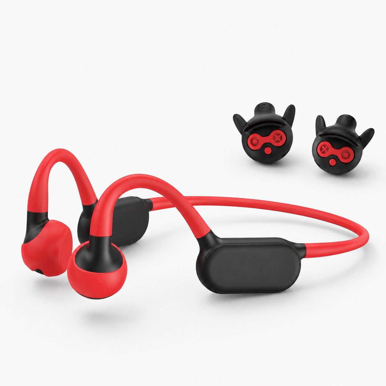 Tekoo 2-in-1 Kinder Bluetooth Kopfhörer, Knochenschall & On-Ear für Sport Open-Ear-Kopfhörer (Apple Siri, 2-in-1 Design (Knochenschall & Dynamik)