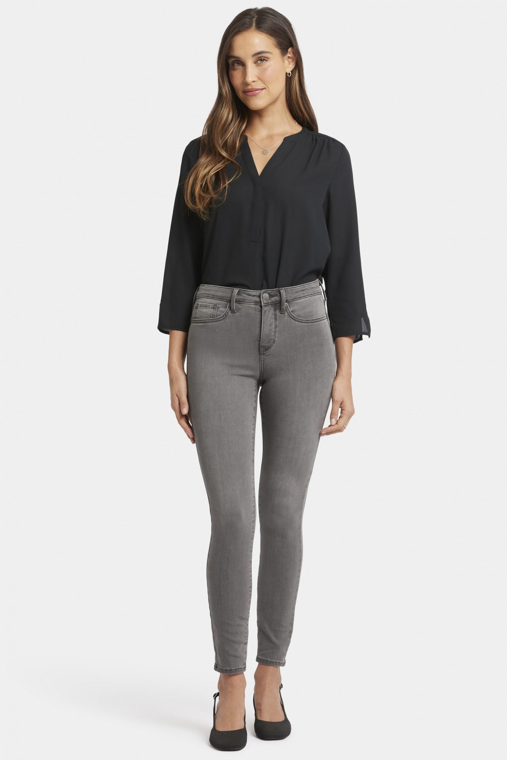 NYDJ Skinny-fit-Jeans Ami Skinny Jeans Grau Sure Stretch® Denim