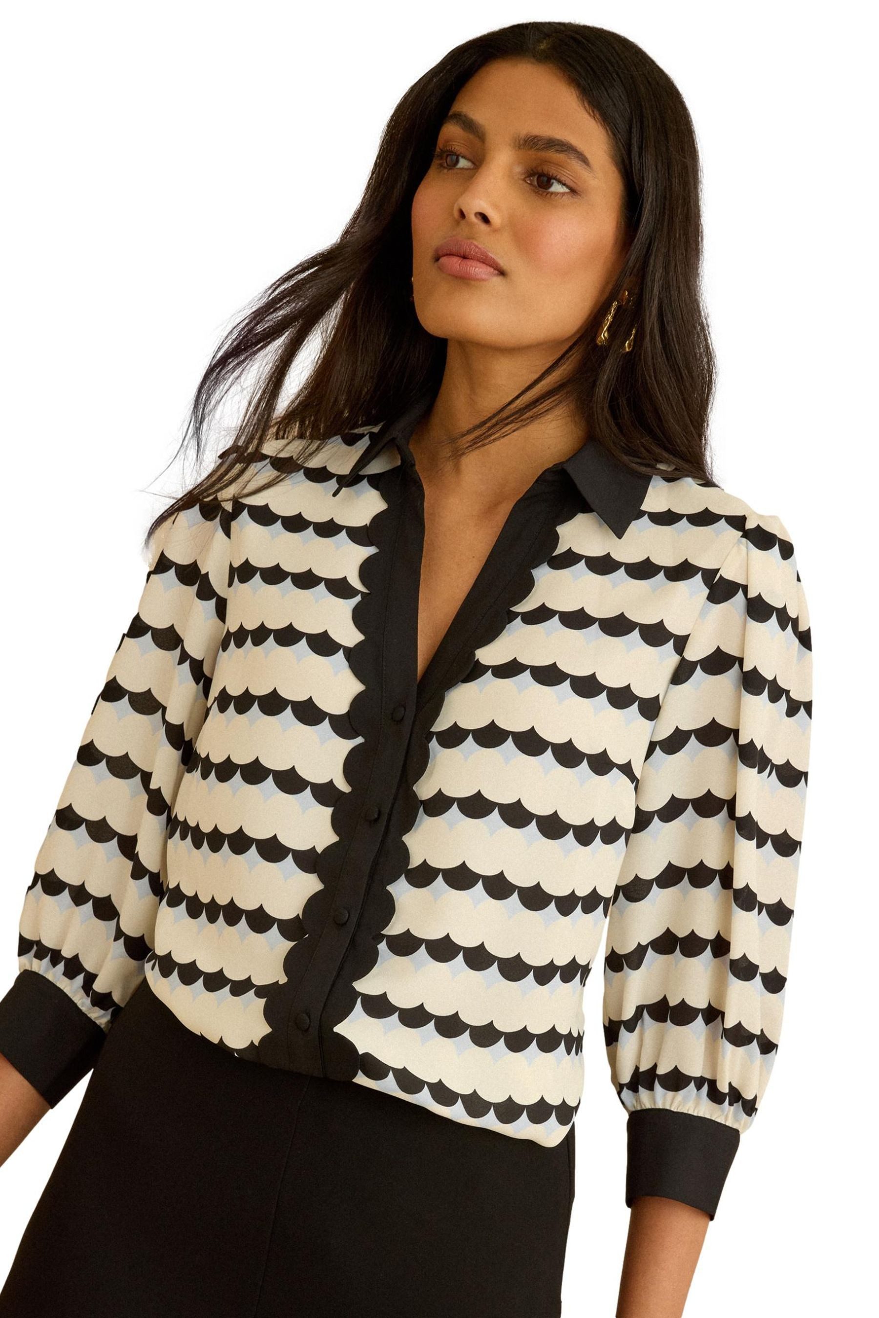 Love & Roses Kurzarmhemd Love & Roses Kurzarmbluse mit Kerbausschnitt (1-tlg)