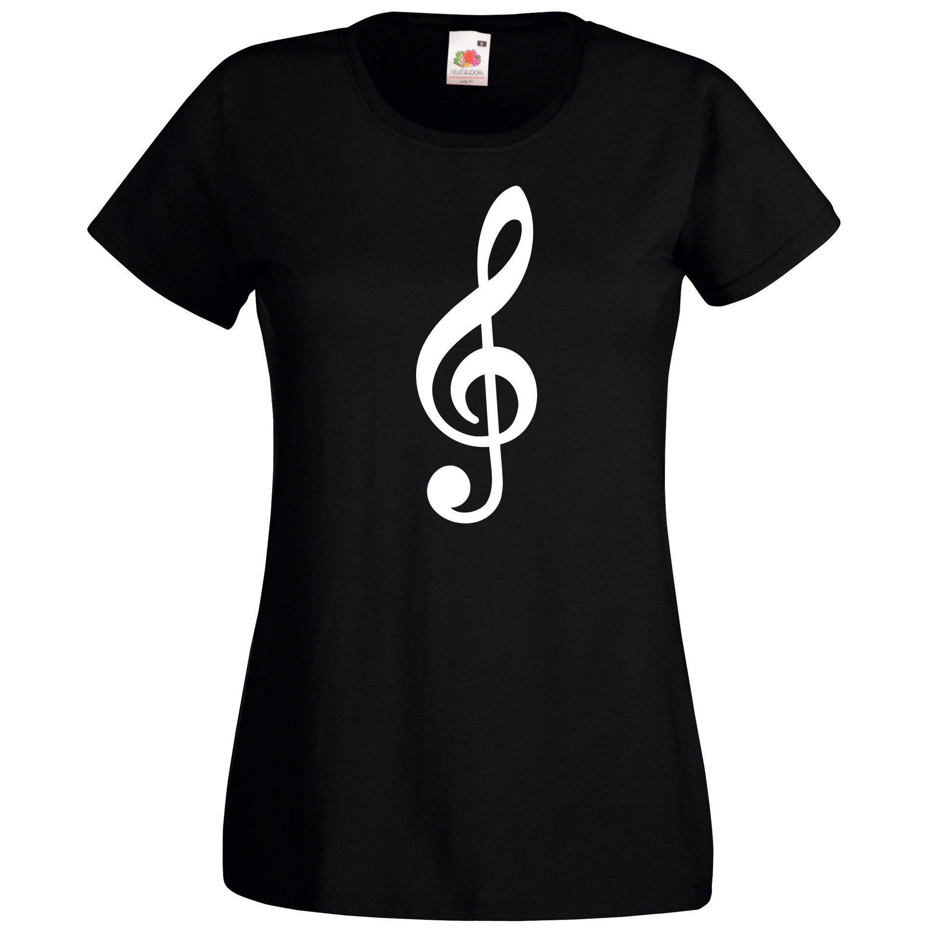 Youth Designz T-Shirt Notenschlüssel Damen T-Shirt günstig online kaufen