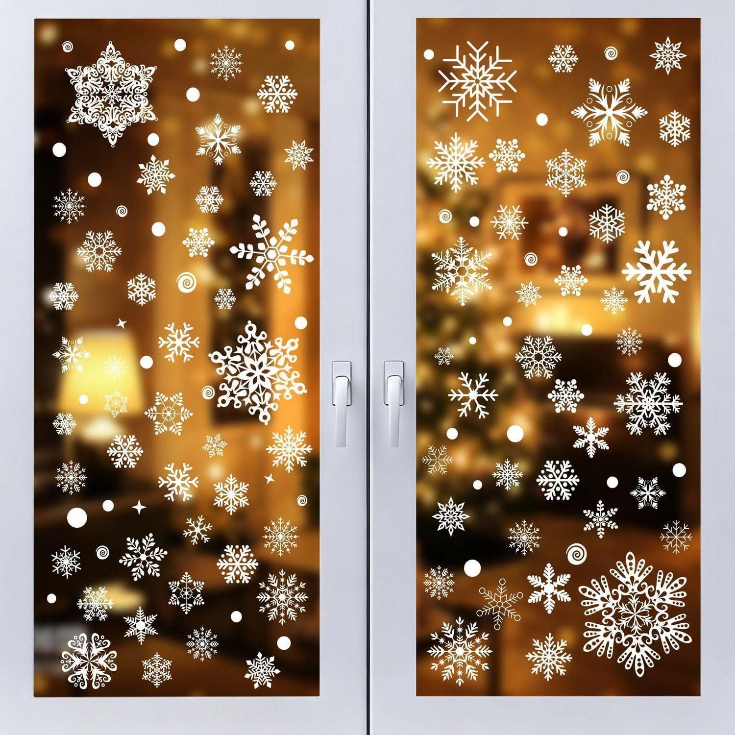 LuxusKollektion Fensterbild Fensterbilder Weihnachten Schneeflocken 296 Stk.