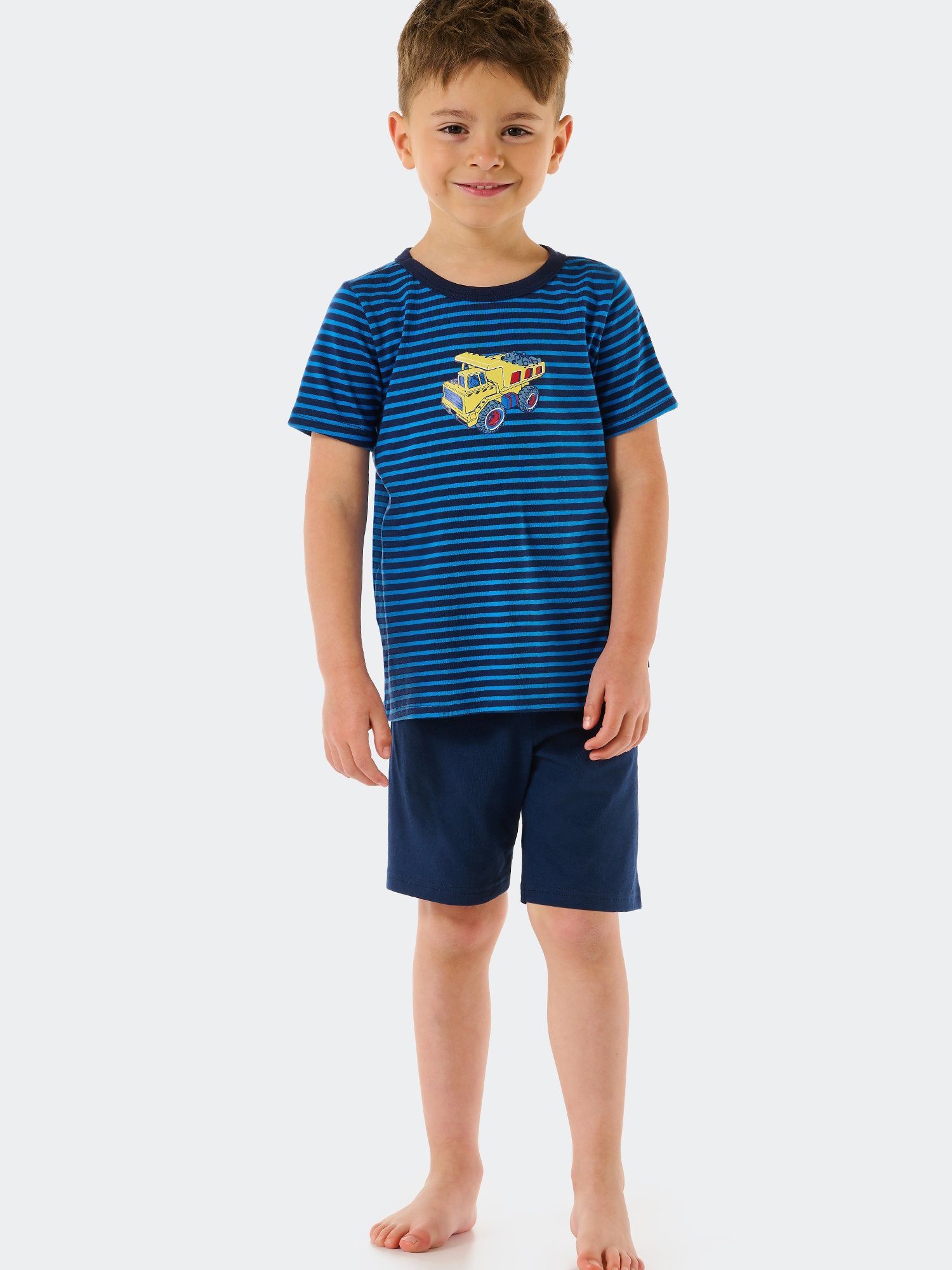 Kids Basic Pyjama Schiesser blau
