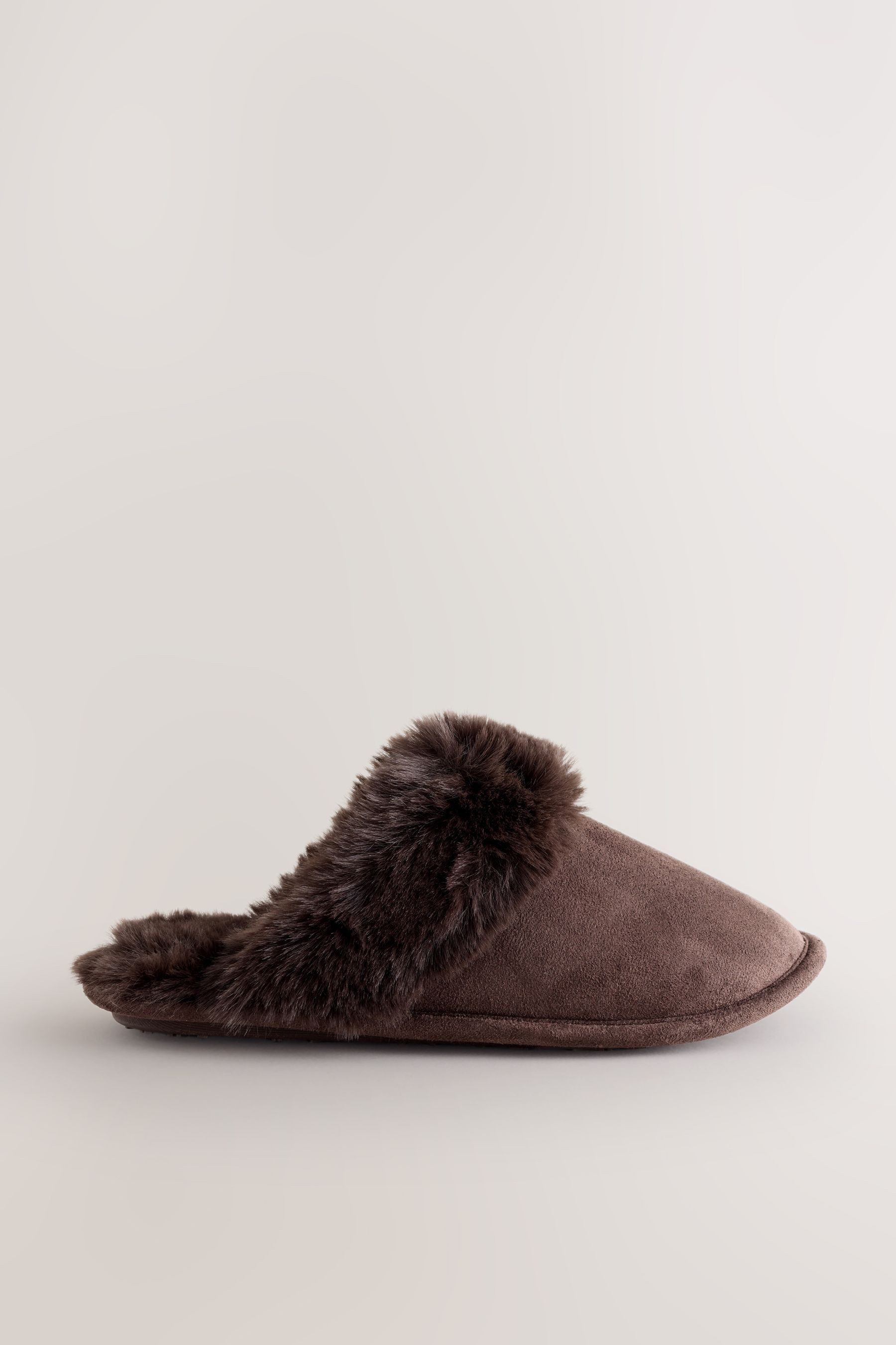 Next Hausschuhe aus Veloursleder mit Kunstfell Hausschuh (1-tlg)