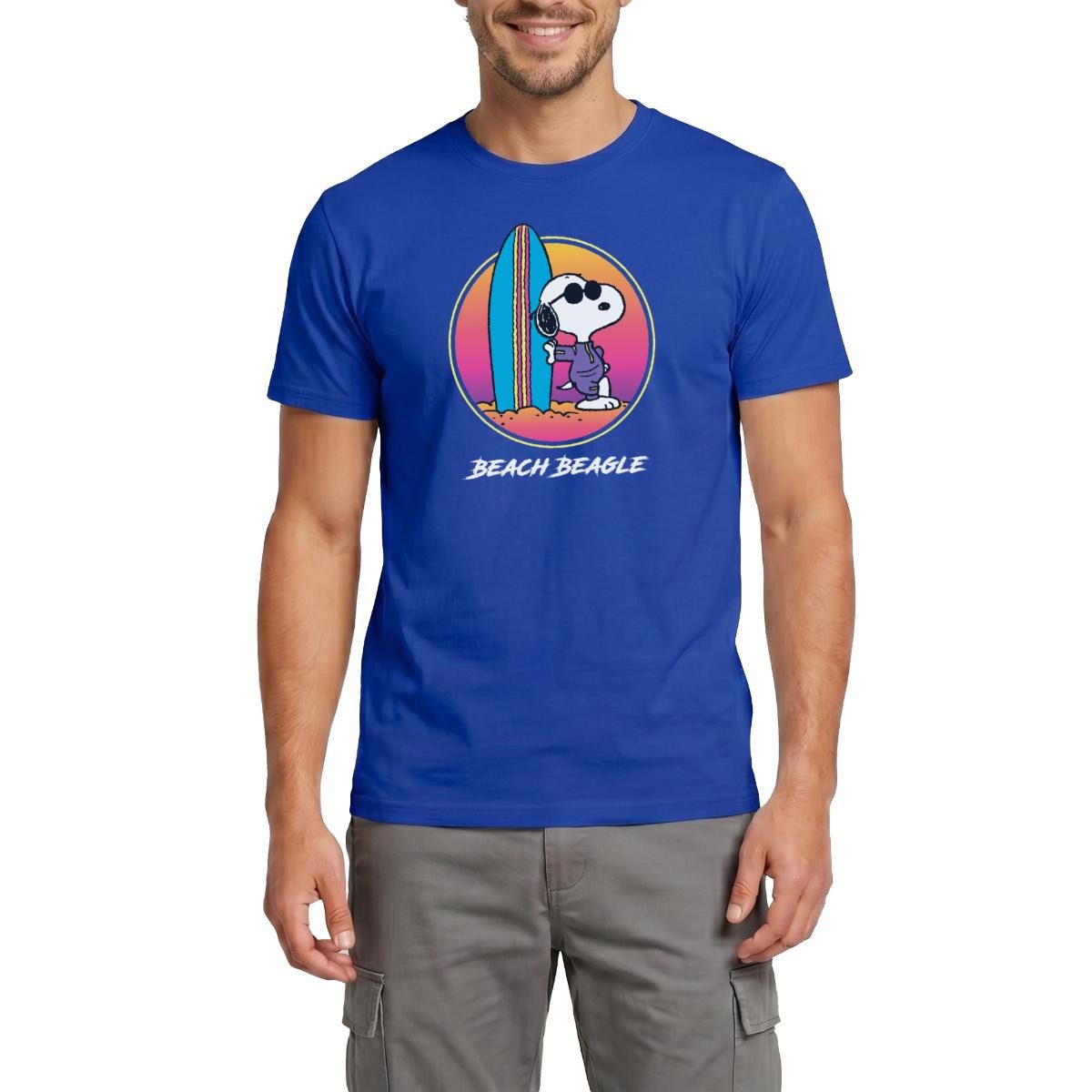 Spreadshirt T-Shirt Peanuts Snoopy Cool Surfen Strand Urlaub Männer T-Shirt (1-tlg)
