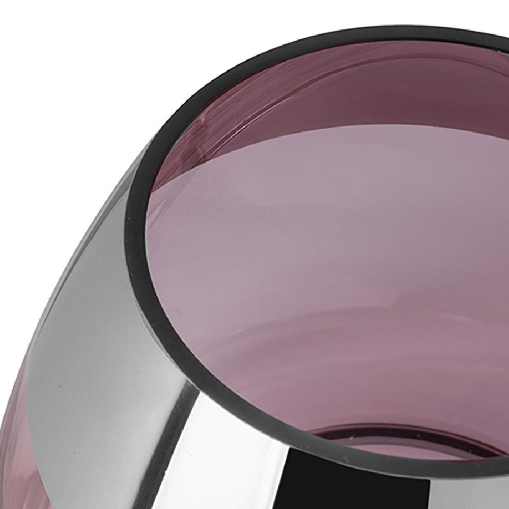 Fink Kerzenhalter Windlicht Bella Rosa mit Platinrand (11cm) – Bild 4 von 5
