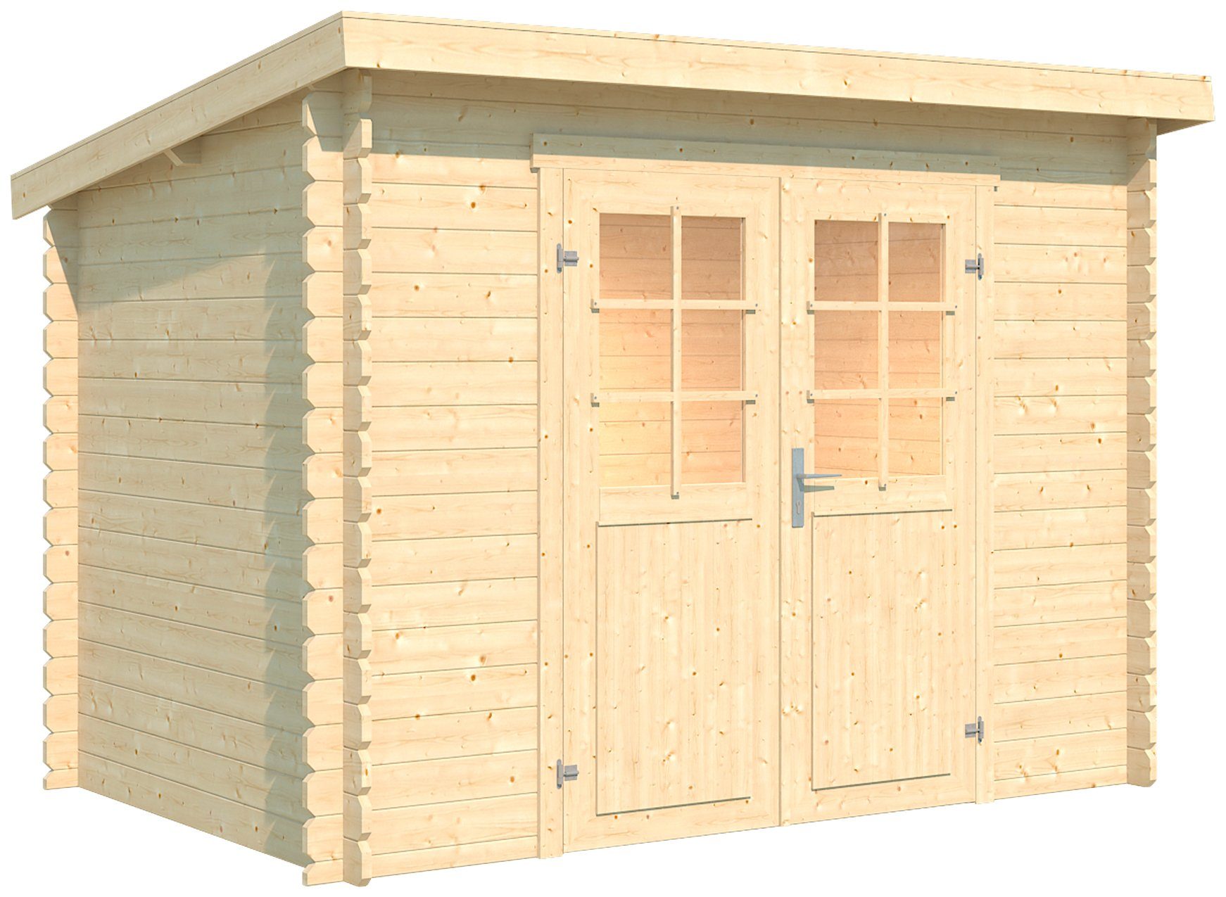 LASITA MAJA Gartenhaus San Jose 175, BxT: 295x213 cm, Blochbohlenhaus 28mm, Fundamentmass 2750x1750, Naturbelassen