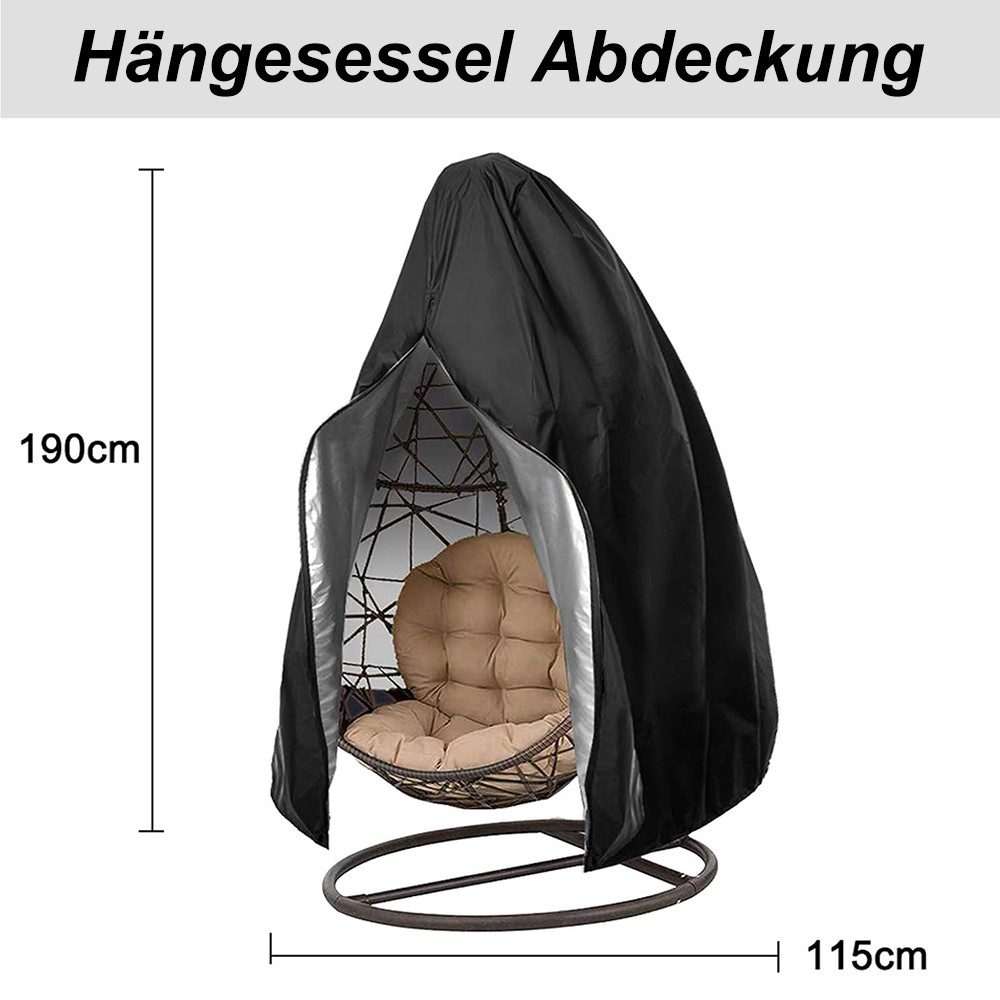 NUODWELL Gartenmöbel-Schutzhülle Hängesessel Abdeckung, Reißfest 420D günstig online kaufen