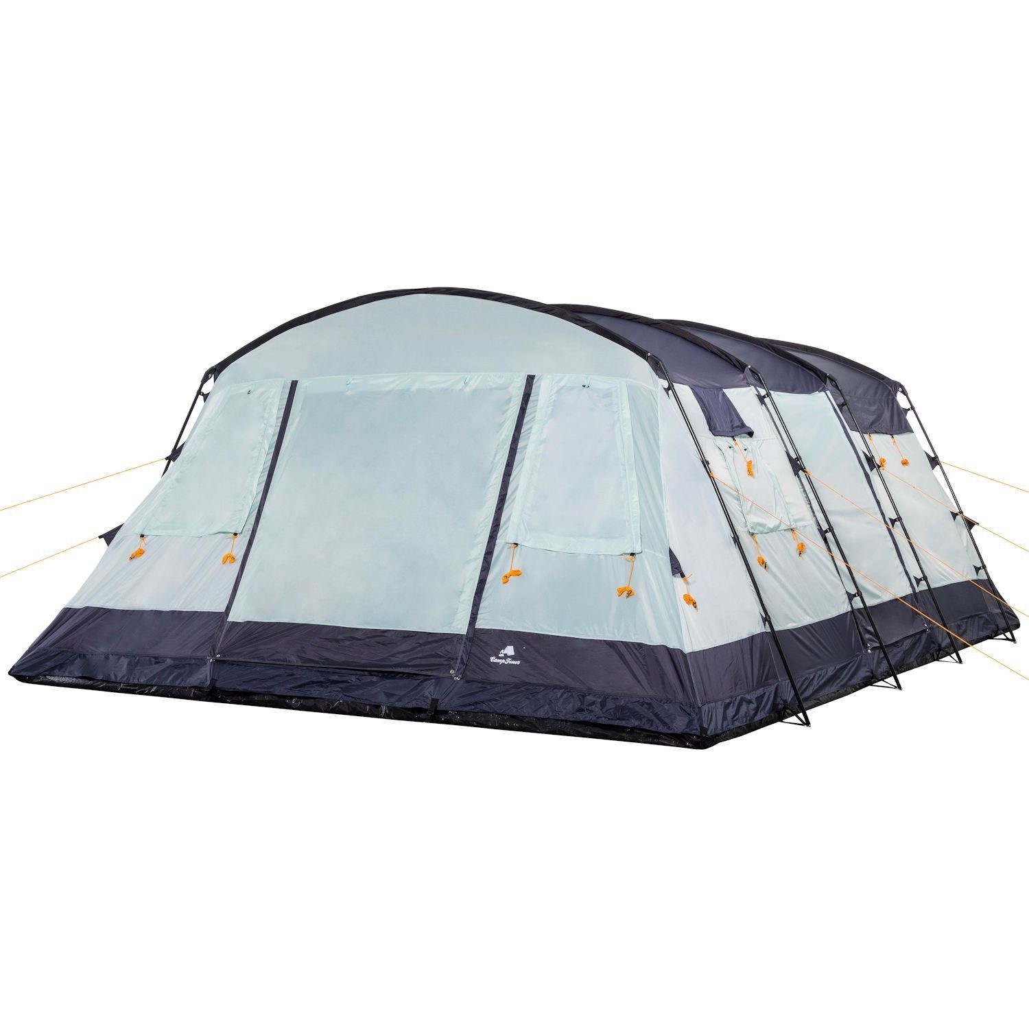 CampFeuer Tunnelzelt Zelt 6 / Wassersäule, 6 Personen, mm Dunkelblau 5000 XtraL Grau, für Personen