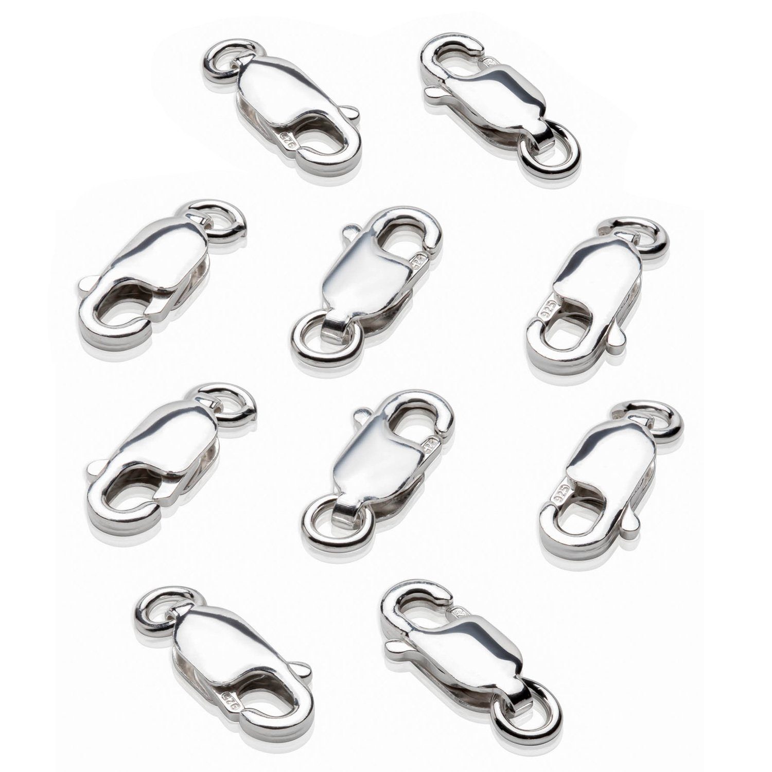 NKlaus Schmuckset 10x Karabinerverschluss 8,3x6,4mm 925 günstig online kaufen