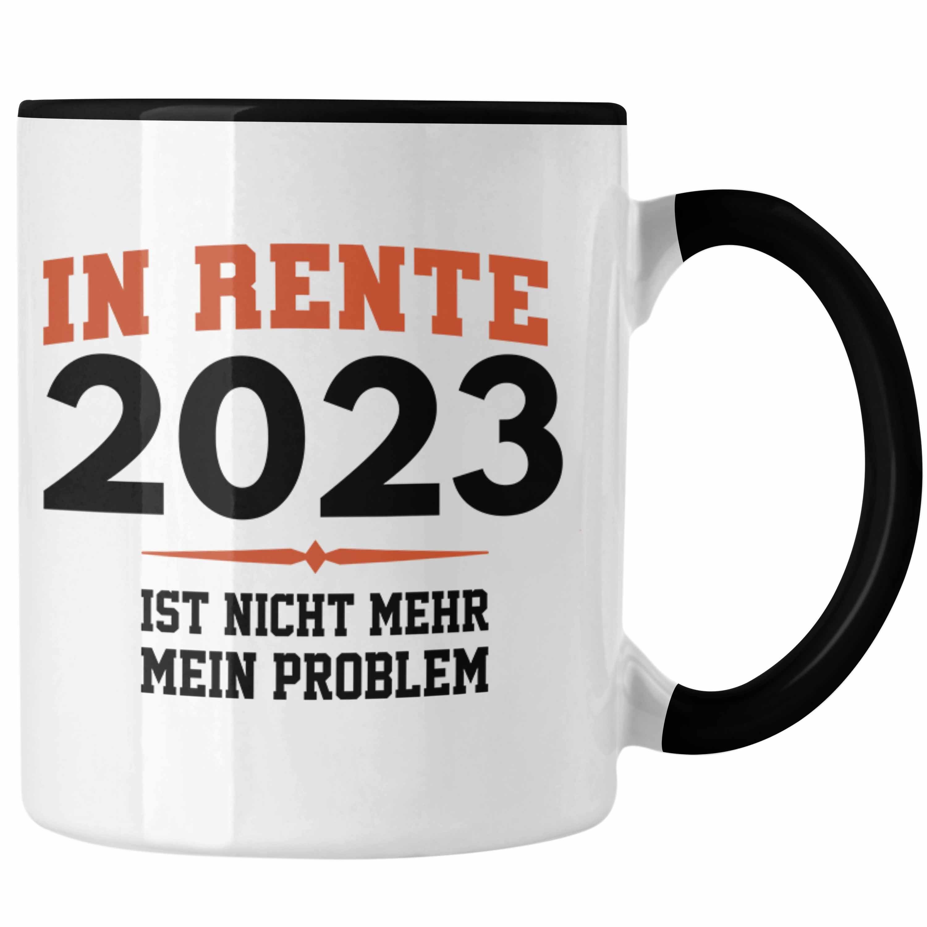 Tasse Geschenk Ruhestand - Rente Tasse 2023 Trendation Renter Trendation Schwarz