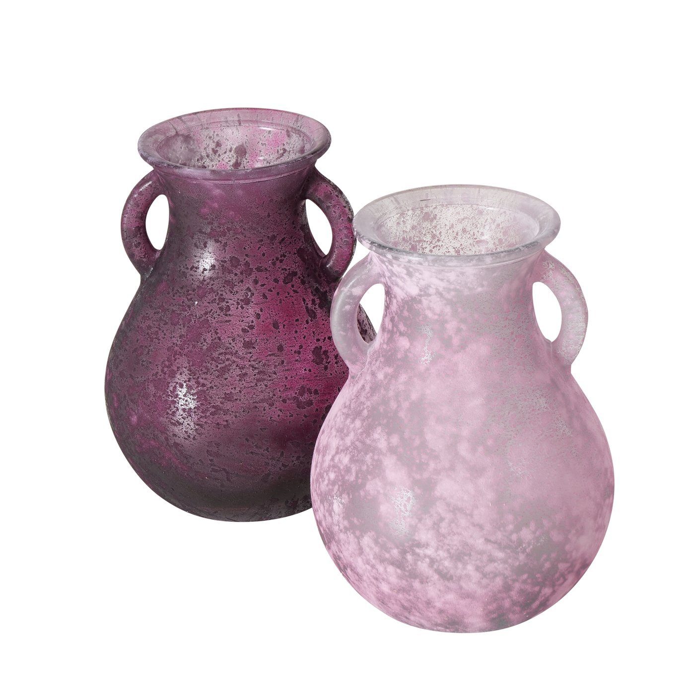 in lila/rosa, "Pitcher" Vase Blumenvase aus Glas BOLTZE Set 2er Dekovase