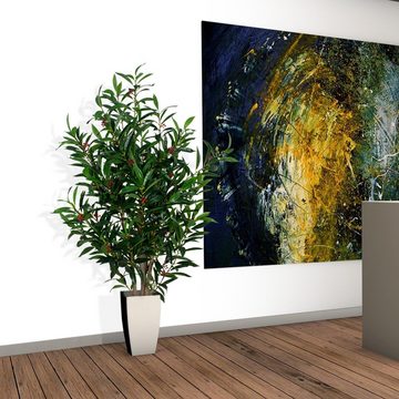 Kunstbaum Kirschlorbeer Kunstpflanze Kunstbaum Künstliche Pflanze Echtholz 120cm, Decovego