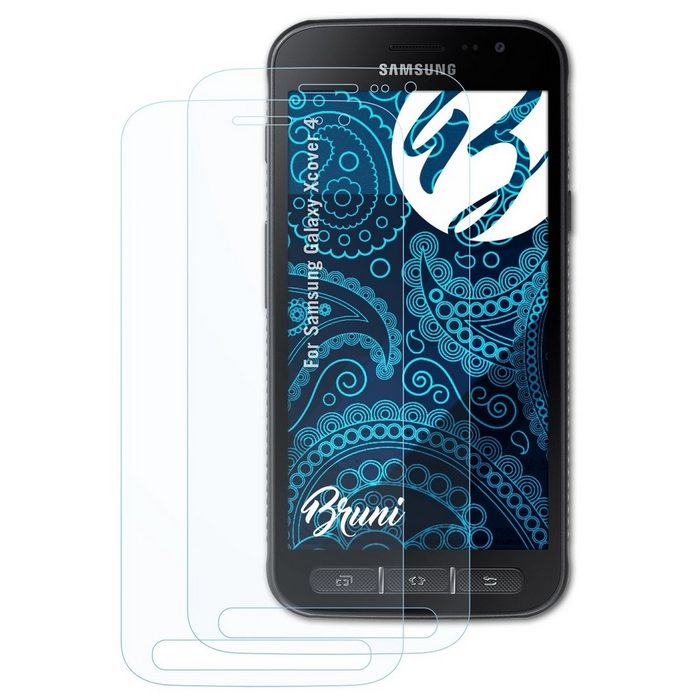 Bruni Schutzfolie Glasklare Displayschutzfolie für Galaxy Xcover 4 (2 Folien) praktisch unsichtbar