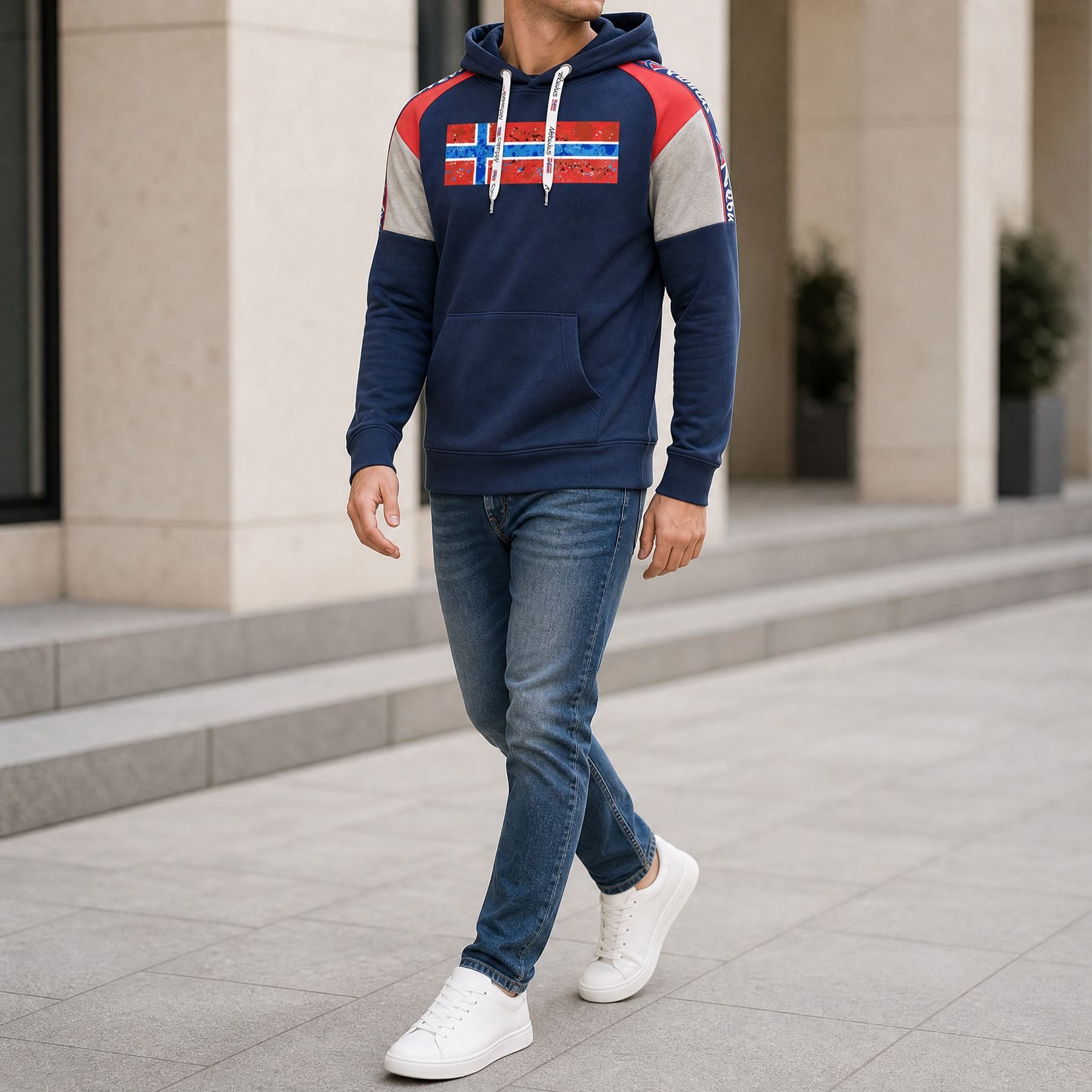 Nebulus Sweatshirt NEBRASKA, P5866 - Herren, navy, L