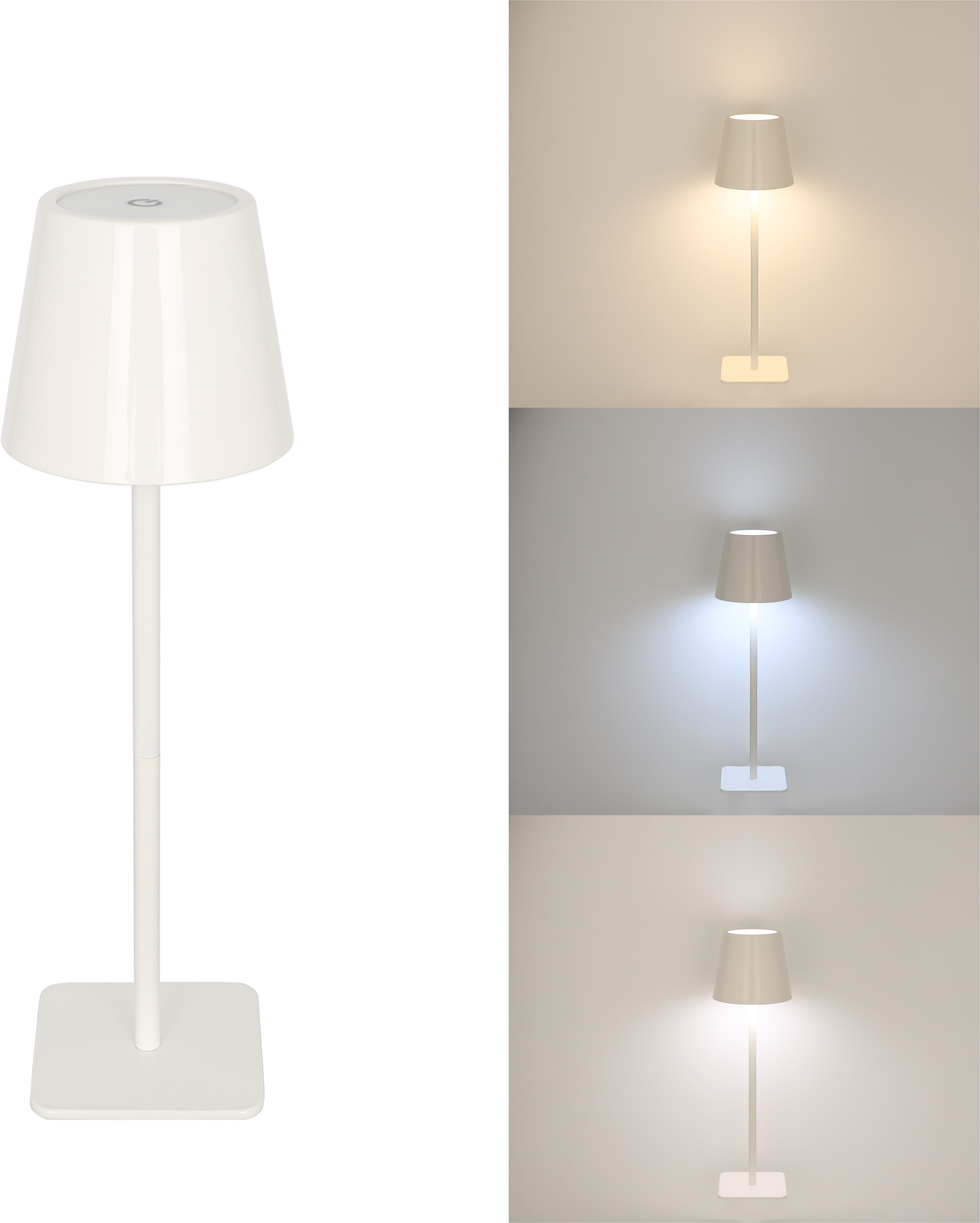 OTTO home LED Tischleuchte Merrin - 2er Set Akkuleuchte, Dimmer, Dimmfunktion, USB-Ladefunktion, LED fest integriert, warmweiß - kaltweiß, 2er Set, dimmbar, Farbwechsel, Akku Tischlampe, LED, USB-C, CCT