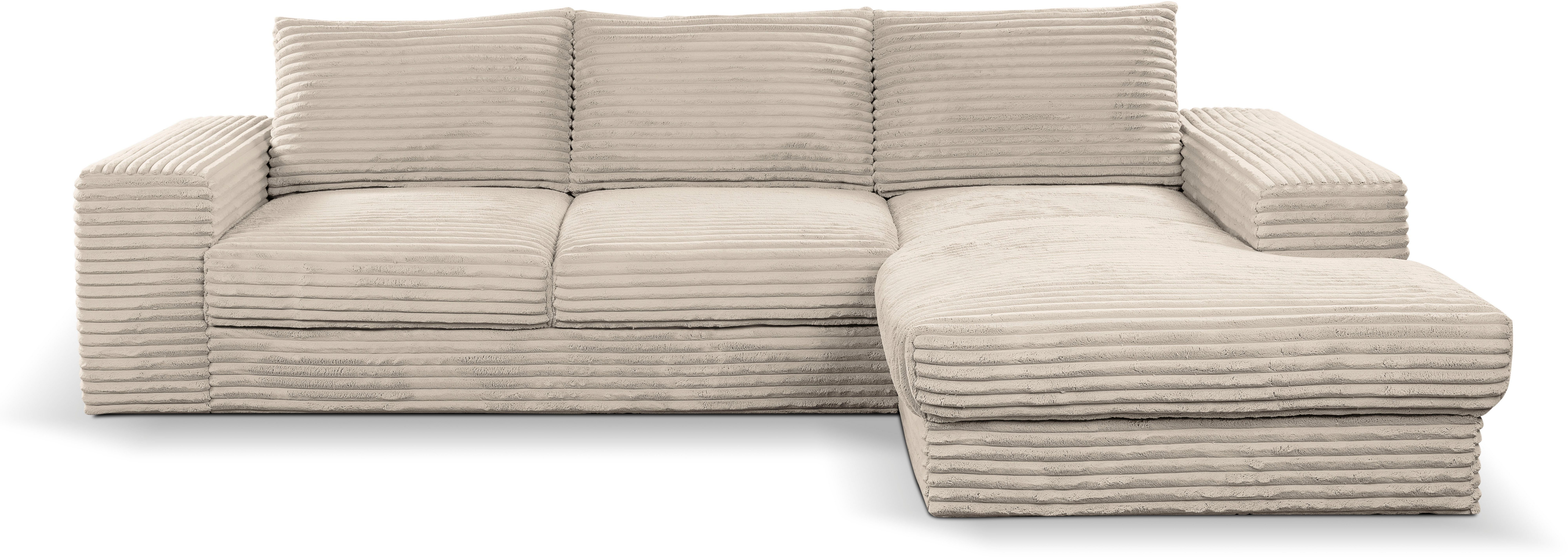 Ecksofa Rozzana, Breitcord hohem Cord Ecksofa & Komfort mit in WERK2 trendig-weichem Design