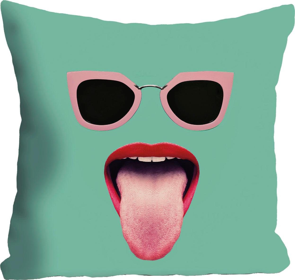 queence Dekokissen »Mund + Brille«, in intensiven Farben, Kissenhülle ohne Füllung, 1 Stück. € 27,72