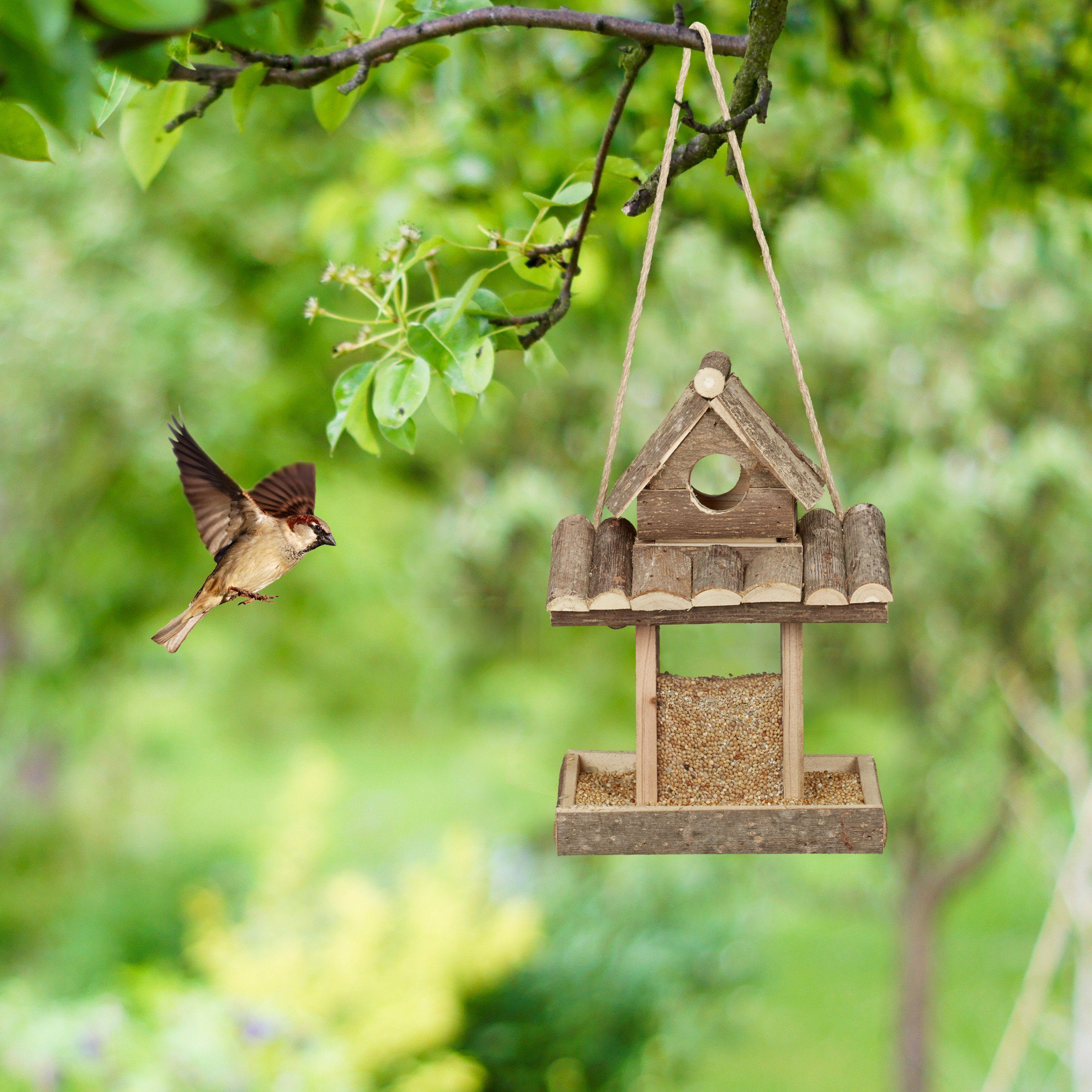 relaxdays Vogelhaus Vogelfutterhaus zum Aufhängen günstig online kaufen
