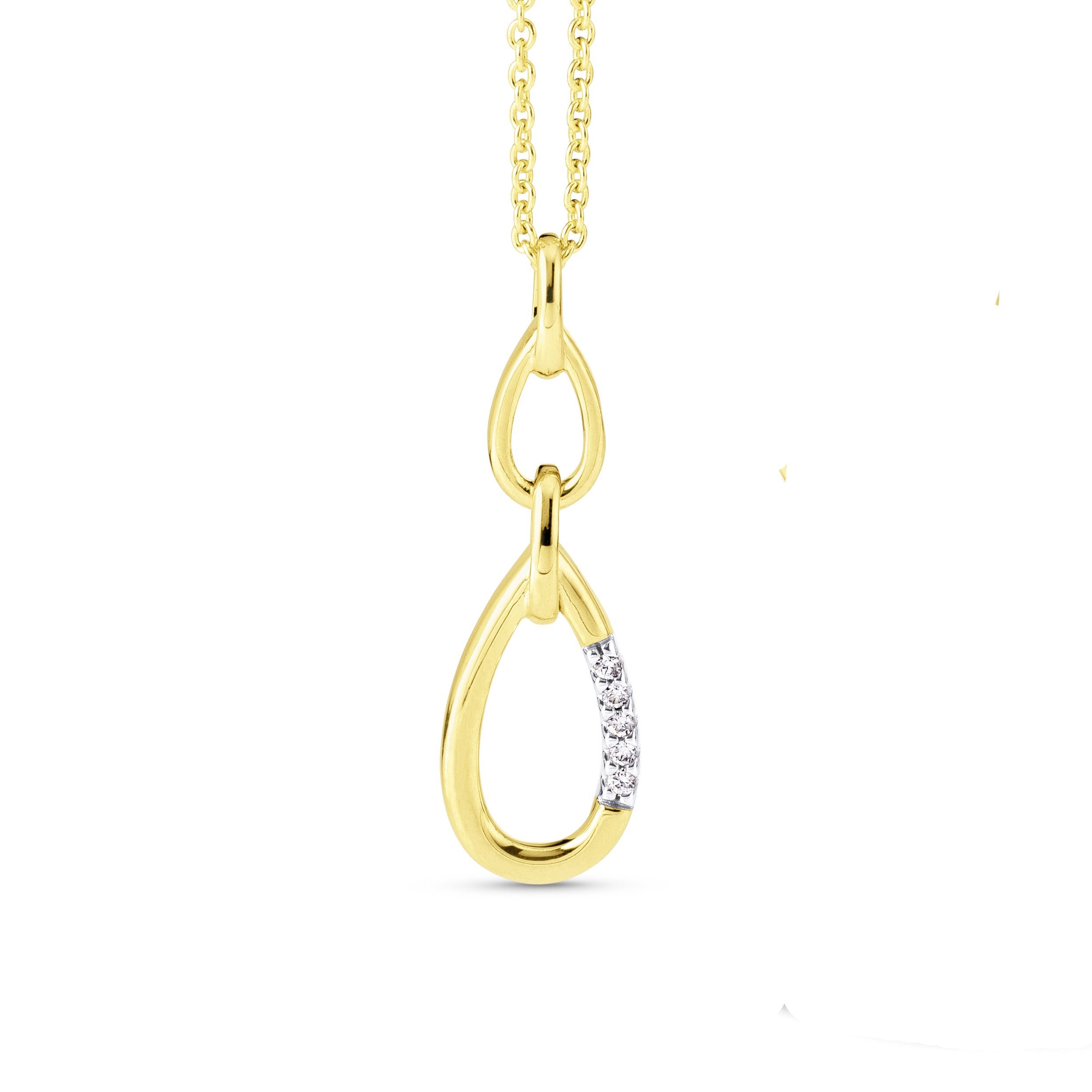 Orolino Kette mit Anhänger Gold 585 mit 5 natürlichen Brillanten zus. 0,025ct.