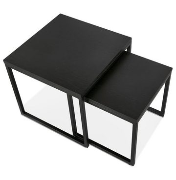KADIMA DESIGN Beistelltisch NAMIKA Tischset Holz Schwarz (black) 50 x 50