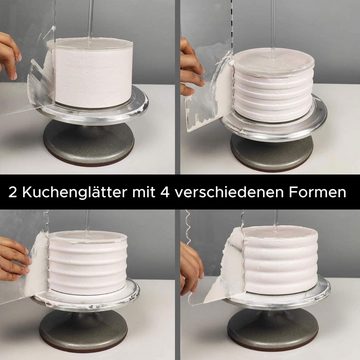 Daisred Tortenplatte 6 mit 3 Stück Dübelstangen und 2 Stück Kuchenspatel, (1-tlg)