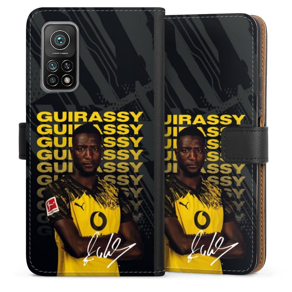 DeinDesign Handyhülle Borussia Dortmund Serhou Guirassy BVB Serhou Guirassy 25/26, Xiaomi Mi 10T Pro 5G Hülle Flip Case Klapphülle Handytasche Leder
