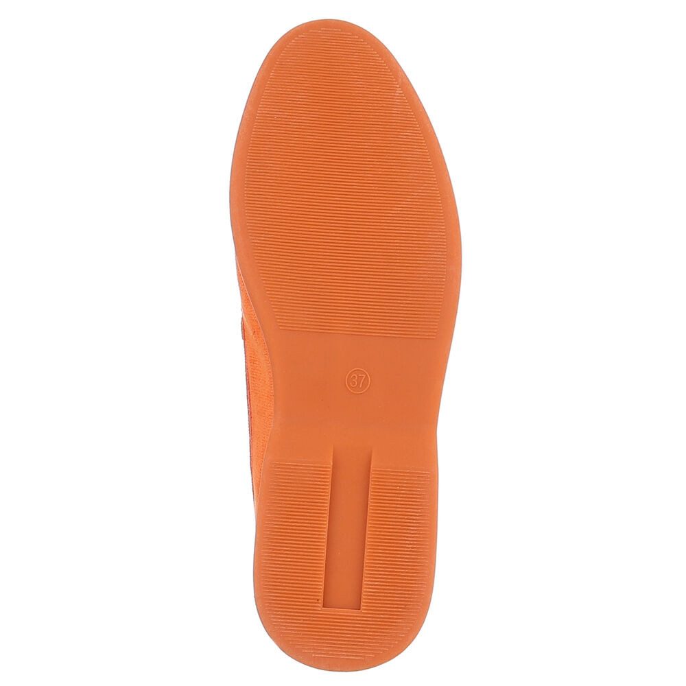 Ital-Design Damen Loafers mit komfortablem Design und eleganten Details Slipper (91116774) Blockabsatz Mokassins in Orange