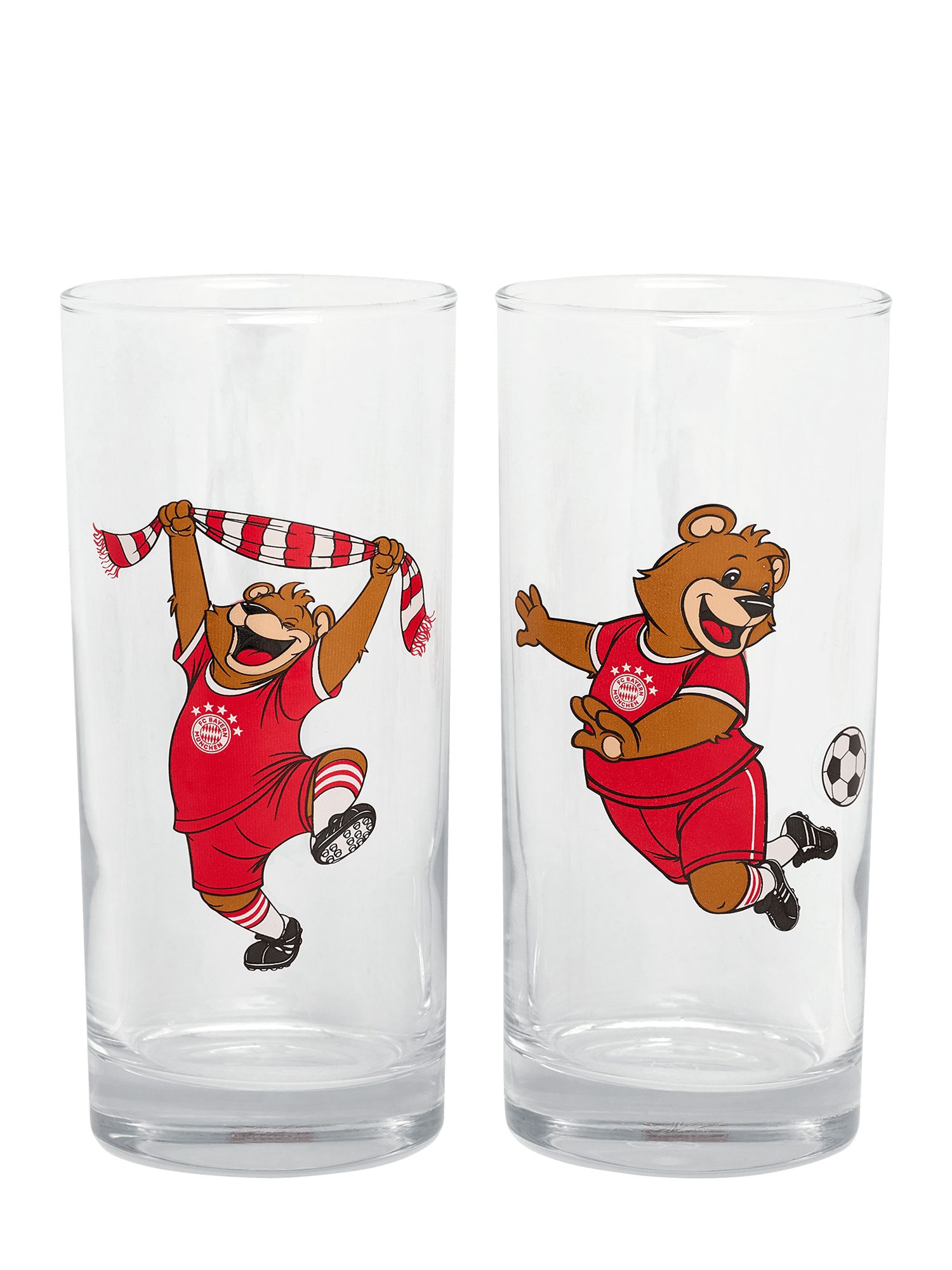 FC Bayern München Gläser-Set FC Bayern München Glas I Berni I 2er-Set I Kinder I 0,3 l I Fußball, Glas