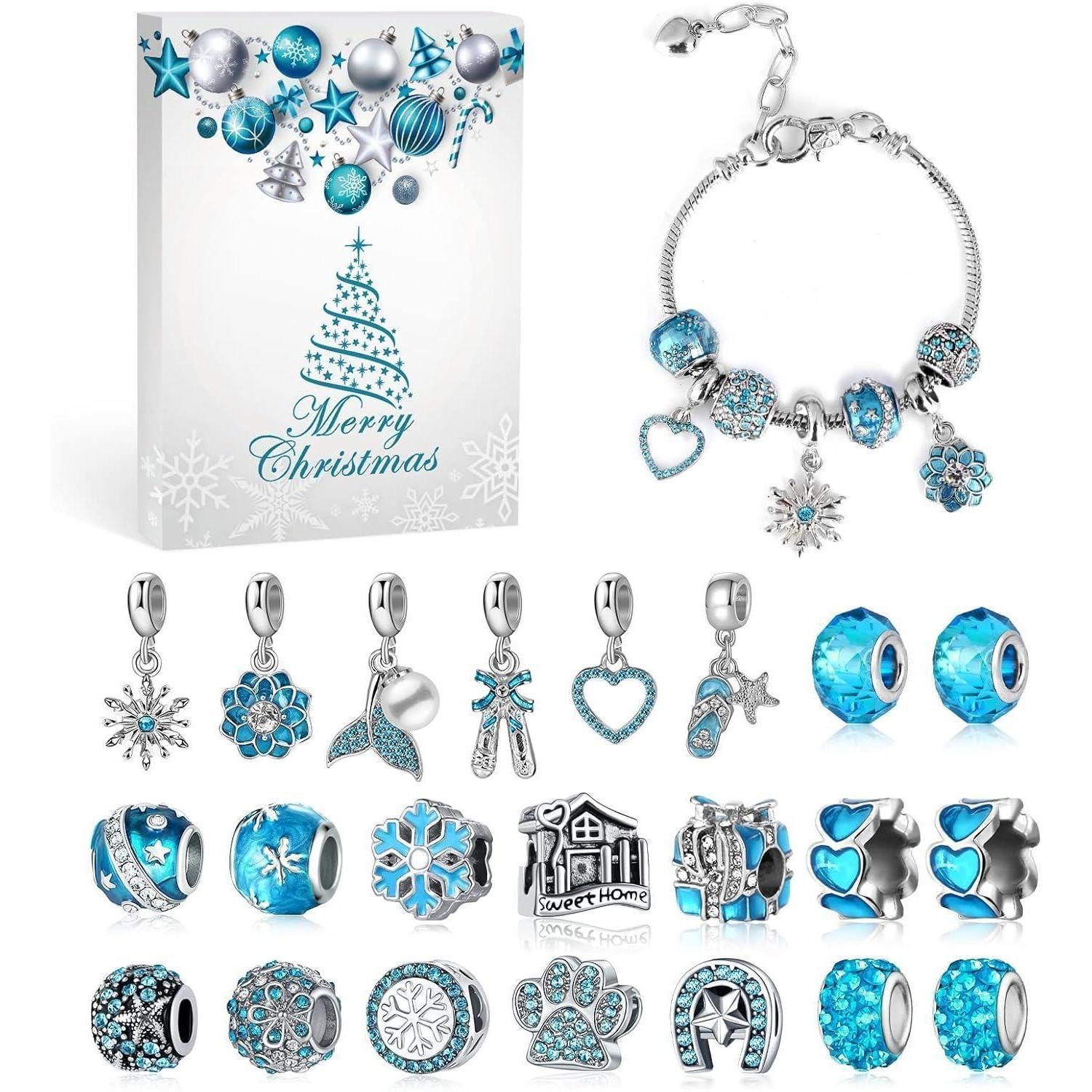 LuxusKollektion Schmuck-Adventskalender Adventskalender DIY Schmuck Mädchen 2024 Weihnachtskalender 24
