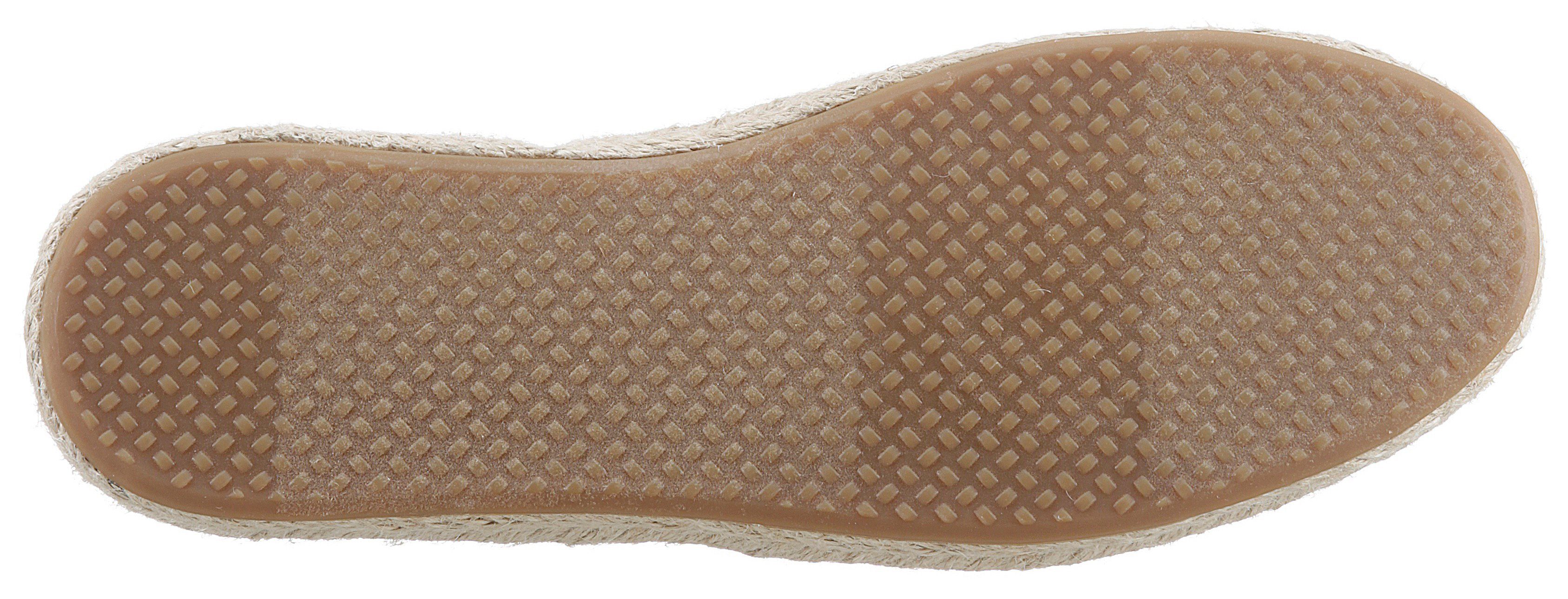 mit schmale grau ALPARGATA Espadrille TOMS kleinem ROPE Stretcheinsatz, Form