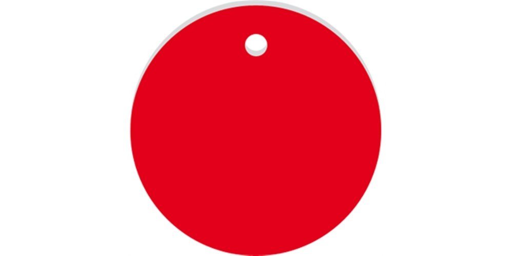 Thumbnail - König Werbeanlagen Hinweisschild Werkzeugmarken ohne Gravur, Alu, eloxiert, Rot, Ø 30 mm, 25 Stück/VE
