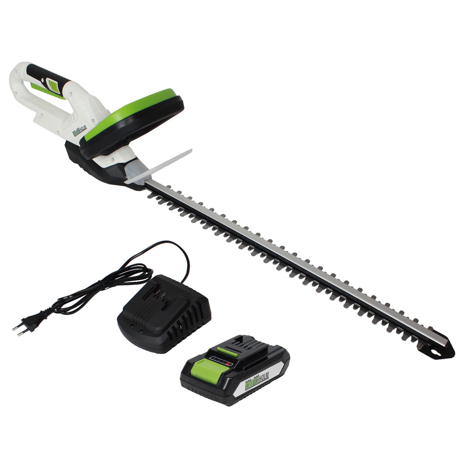 TRUTZHOLM Akku-Heckenschere 20V 2.0 Ah 520 mm Schnittlänge mit Akku und Sch günstig online kaufen