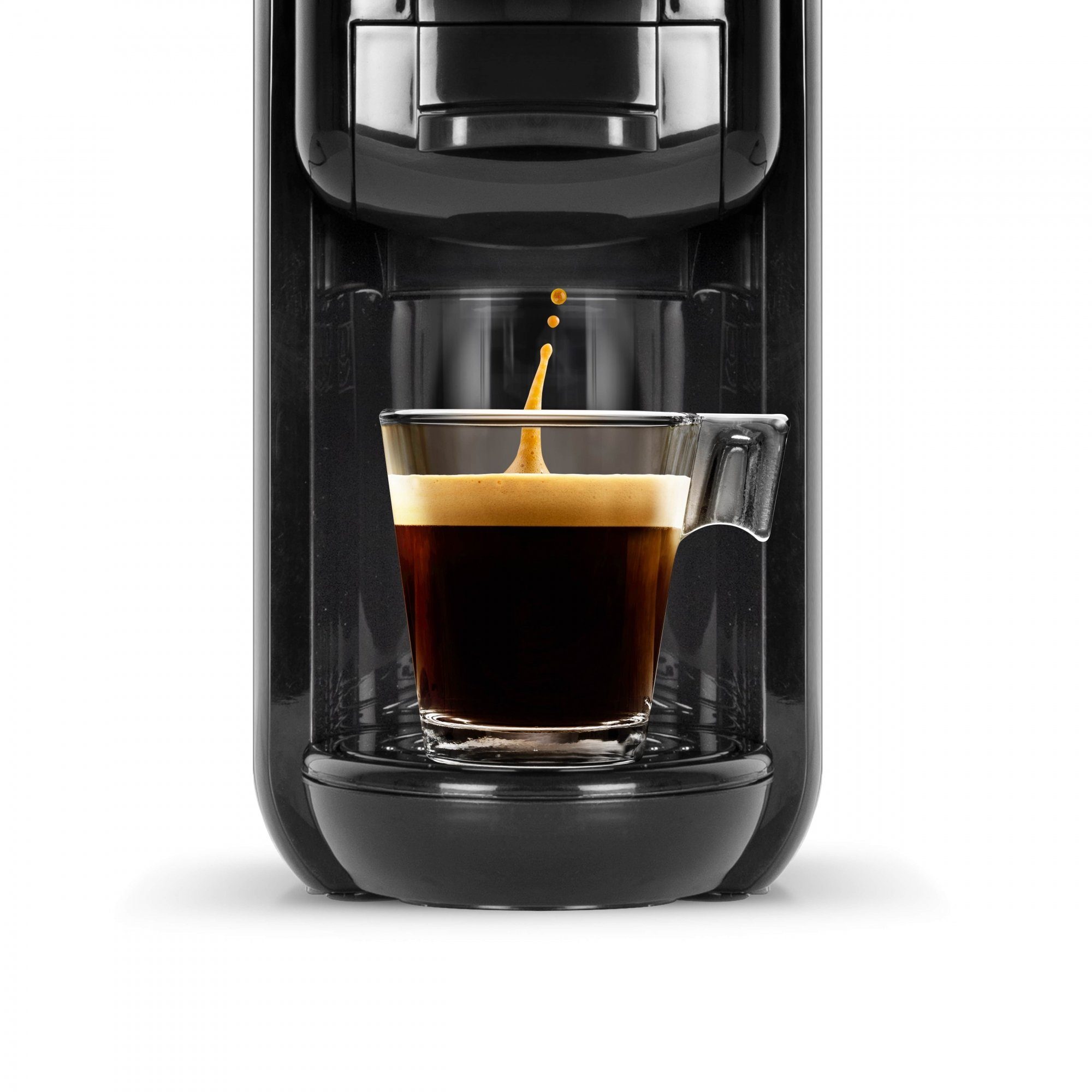 & Kaffee Bar Kaffeepadmaschine Dolce-Gusto schwarz SCHNEIDER Nespresso Druck, Pads gemahlenen 19 für Espresso,