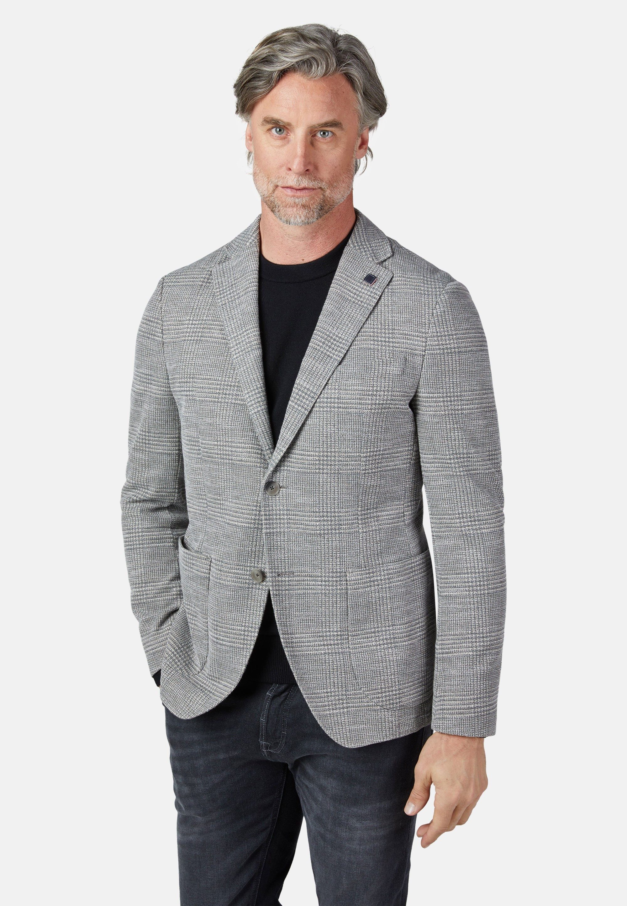 HECHTER PARIS Sakko JERSEY SAKKO MODERN FIT mit Zweiknopfverschluss