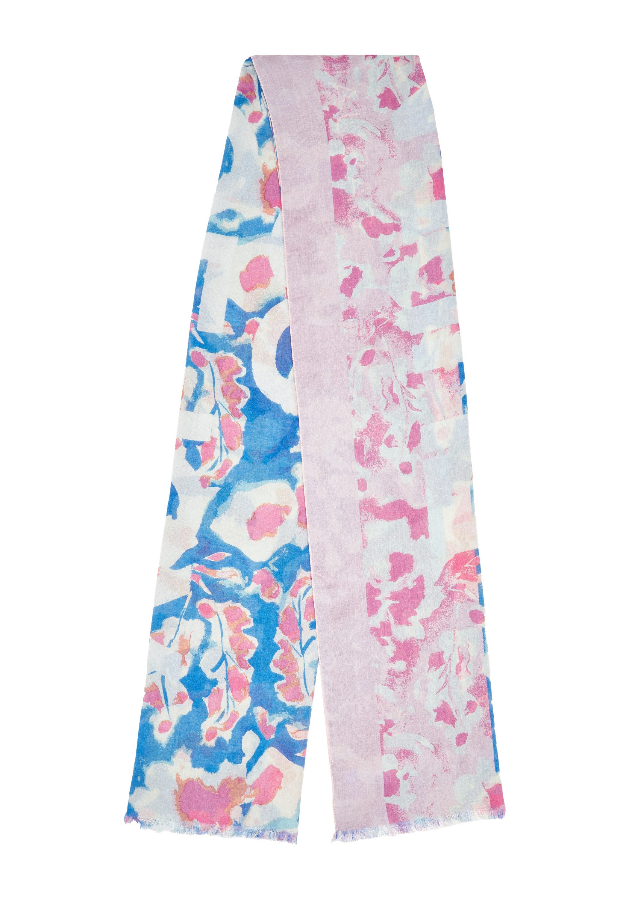 comma Schal Tuch, Leichter Schal mit All-over-Print und Fransen