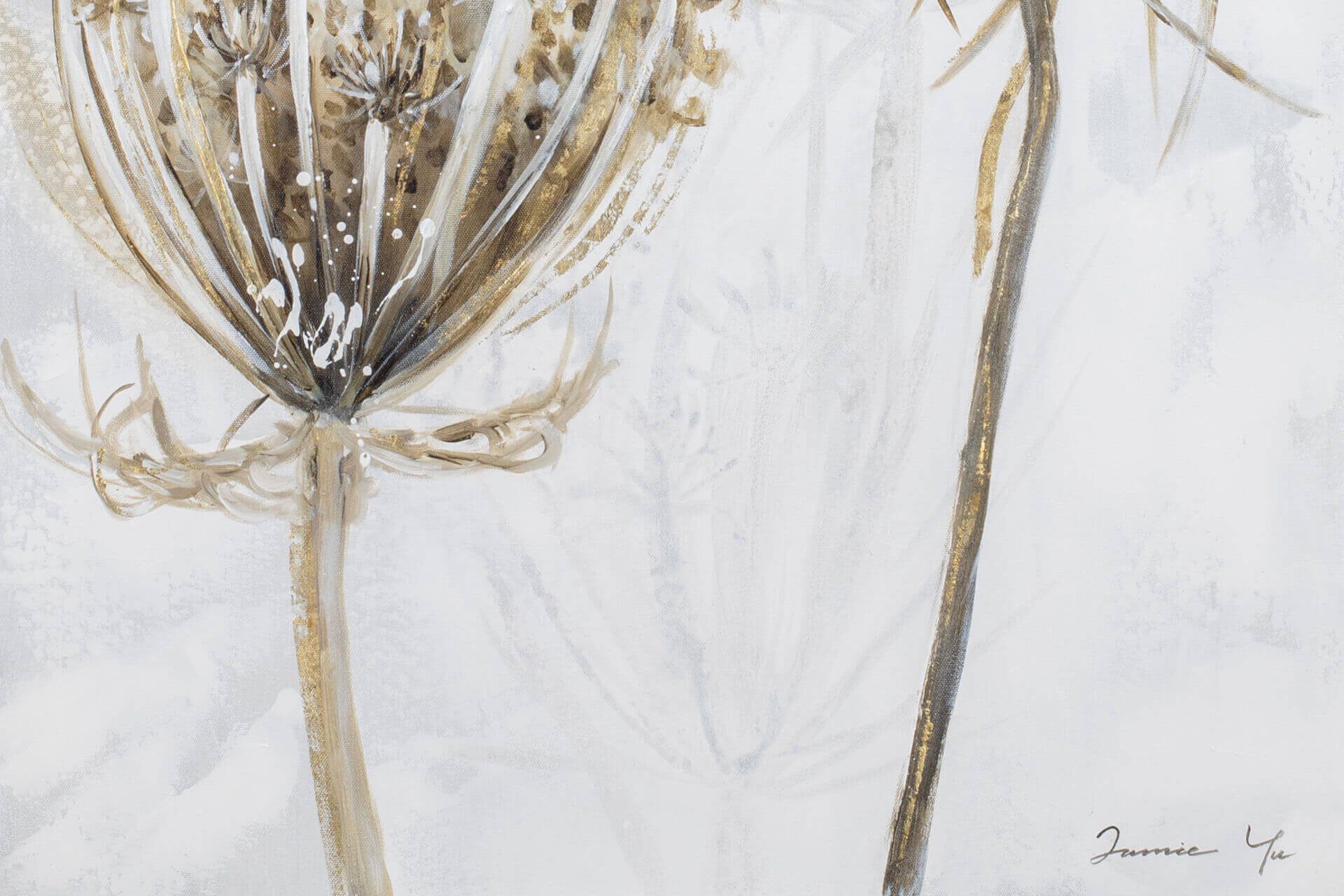 KUNSTLOFT Gemälde Growing Flowers 60x90 cm, Leinwandbild 100% HANDGEMALT Wandbild Wohnzimmer