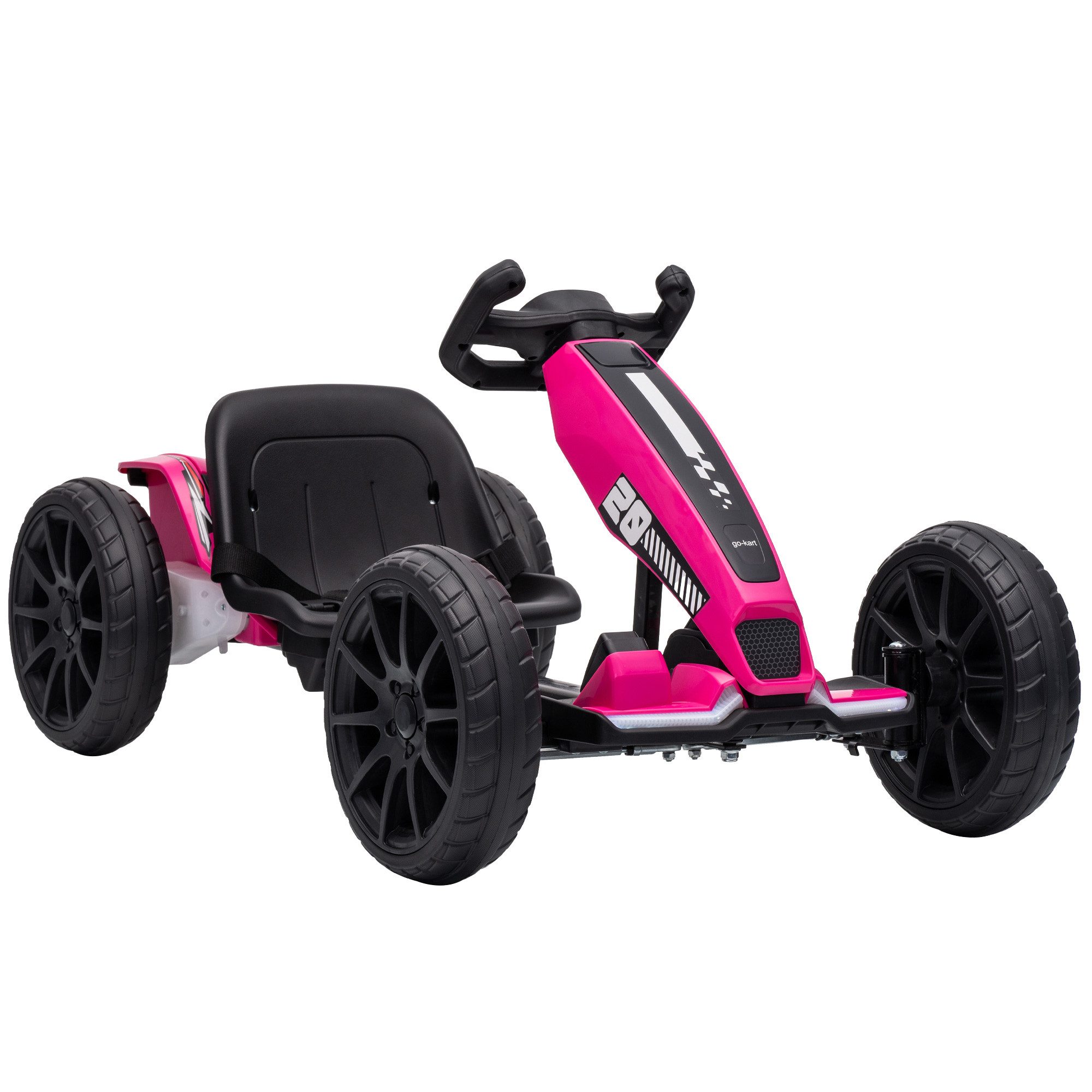 AIYAPLAY Elektro-Kinderauto Kinderfahrzeug mit EVA-Rädern, LED-Licht und verstellbarem Sitz, Belastbarkeit 25 kg, (1-tlg), 11,1V,4,5Ah, Softstart, 2 Motoren